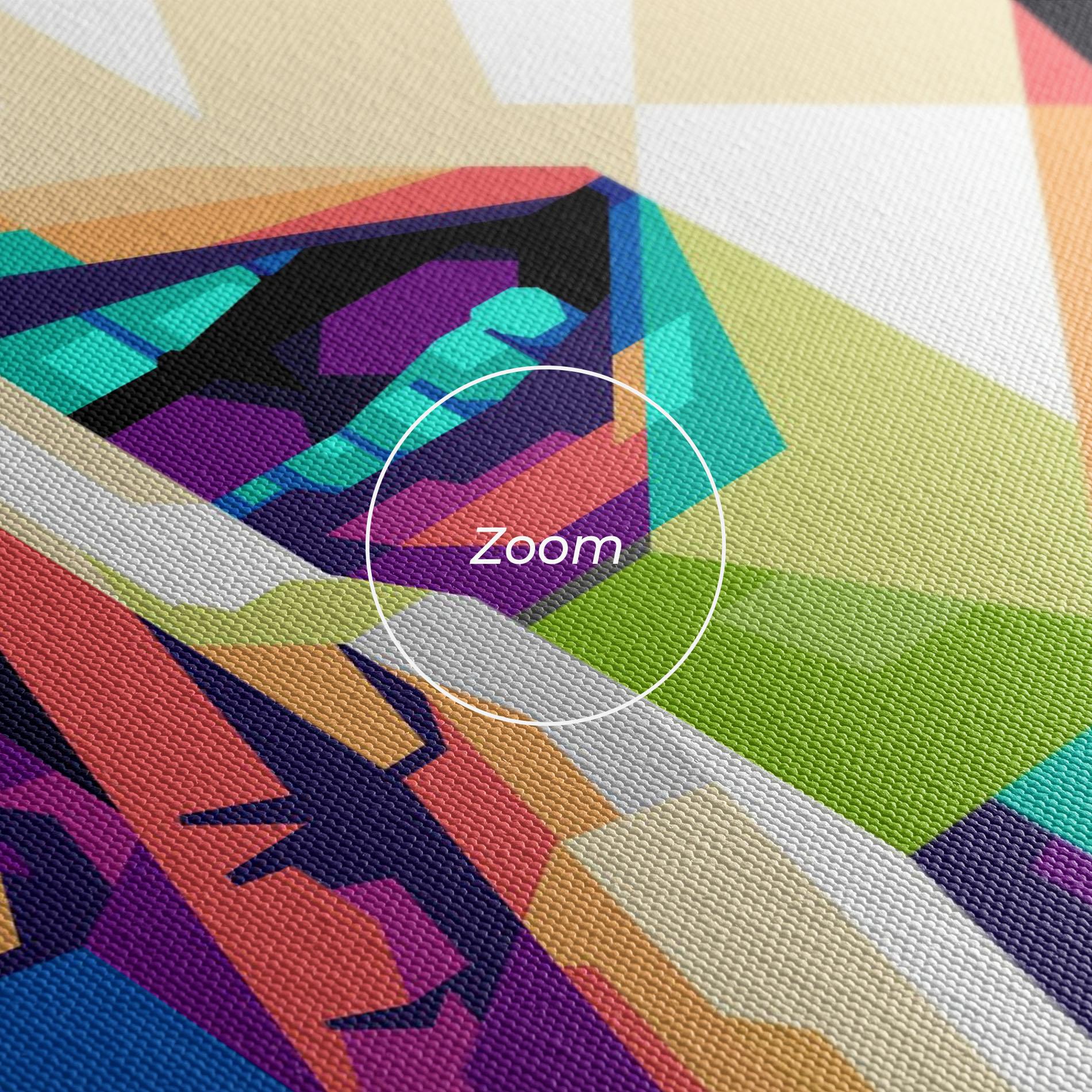 Vászonkép Polygonal Pretty Girl mockup 3