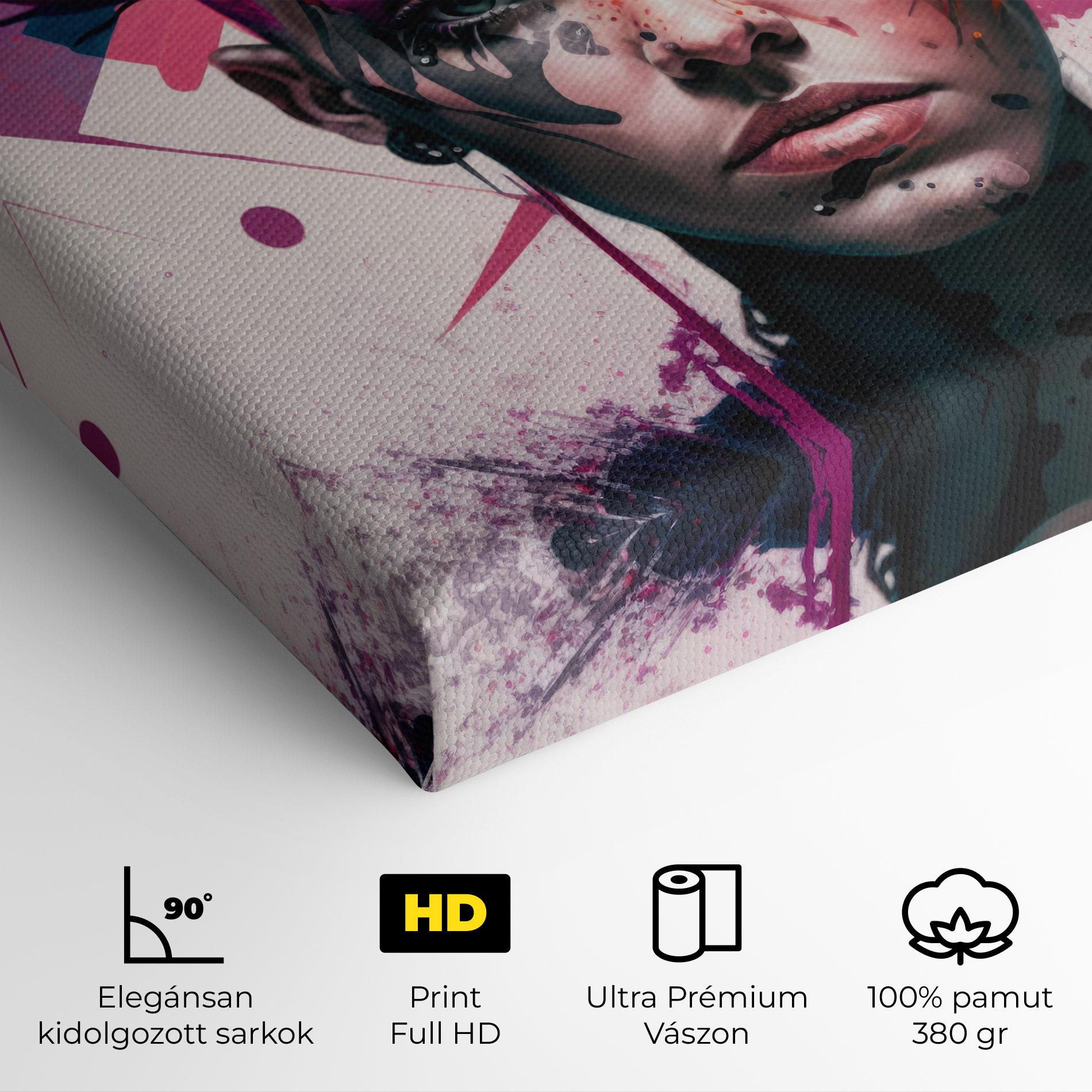 Vászonkép Abstract Pink Hair mockup 4