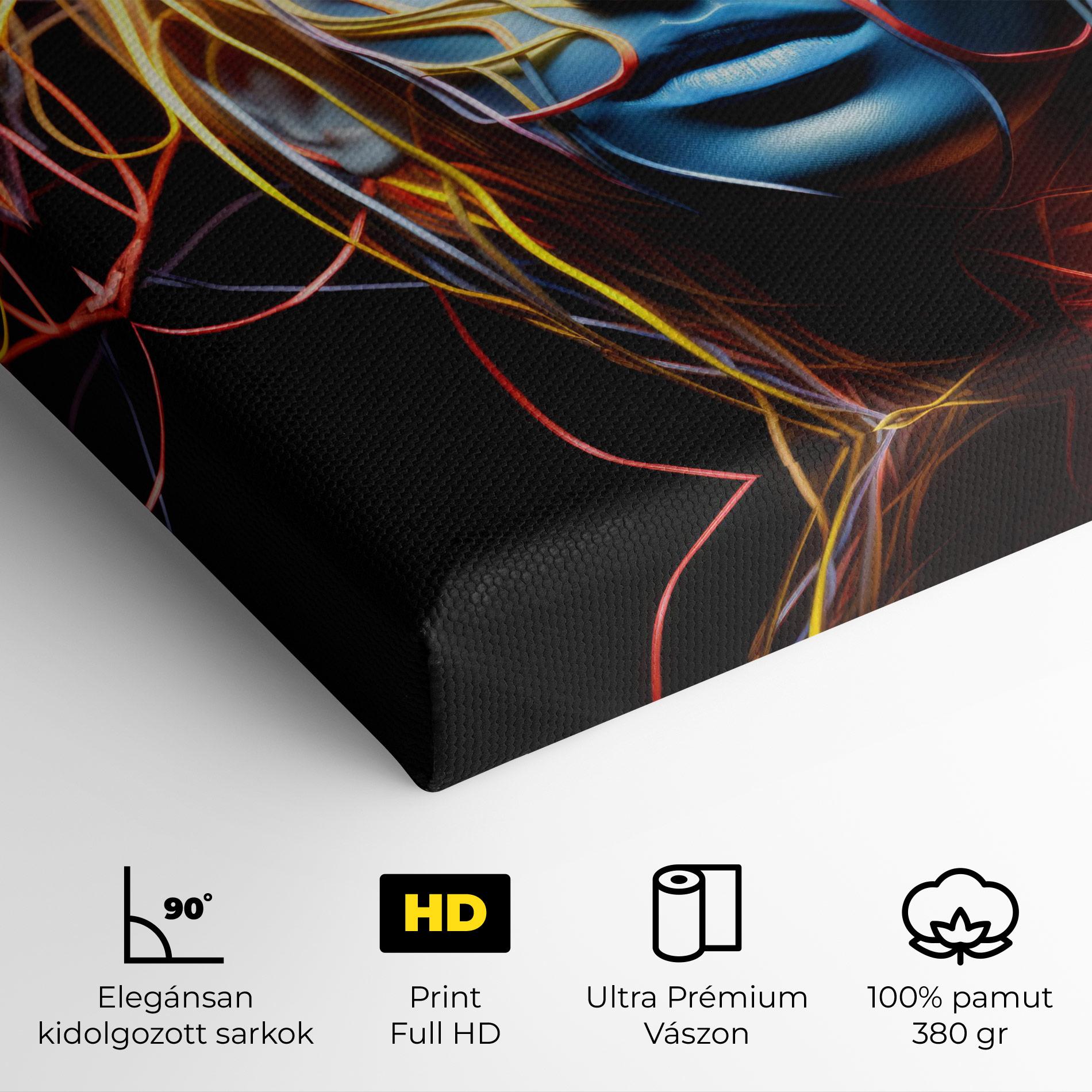 Vászonkép Neon Lights Hair mockup 4