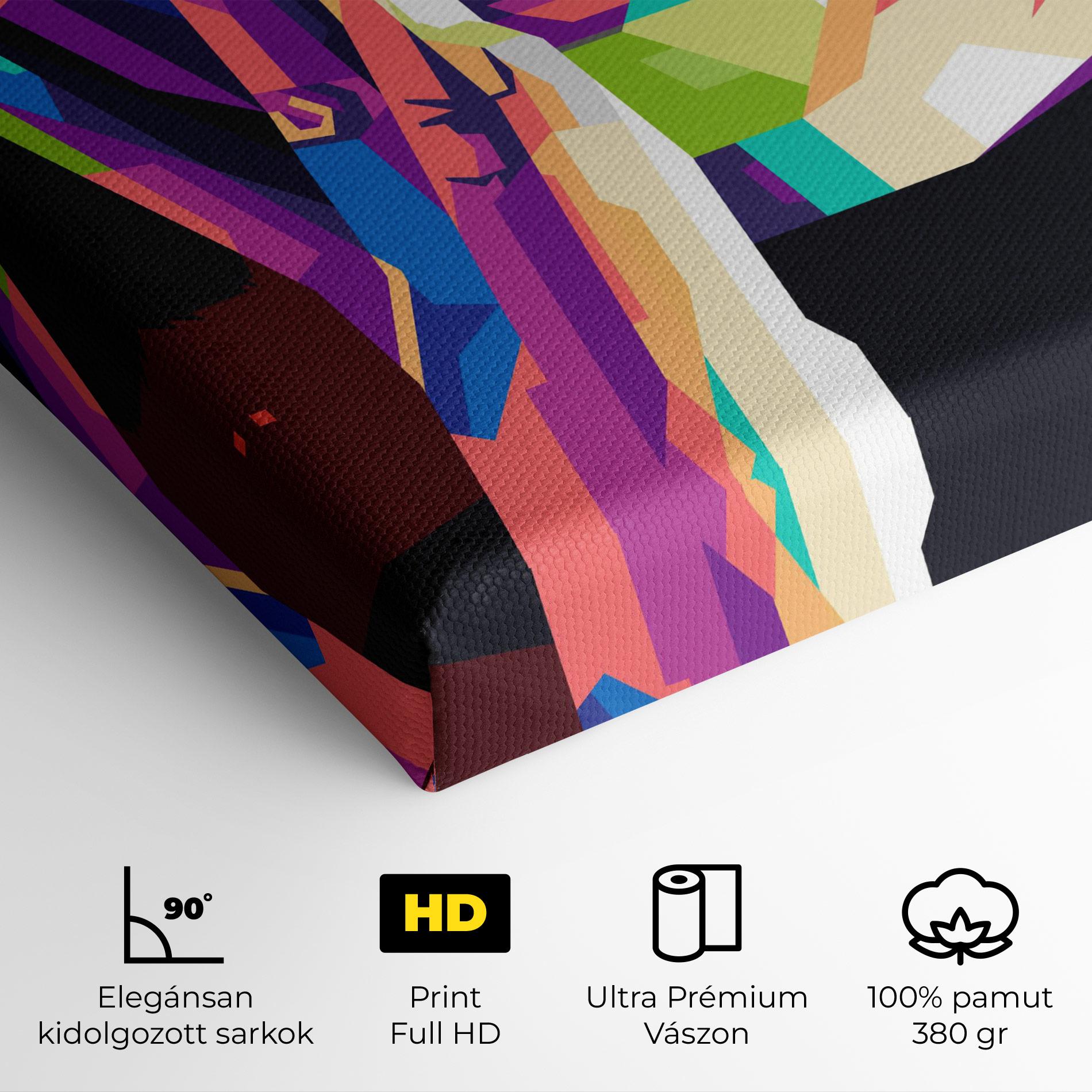 Vászonkép Polygonal Pretty Girl mockup 4