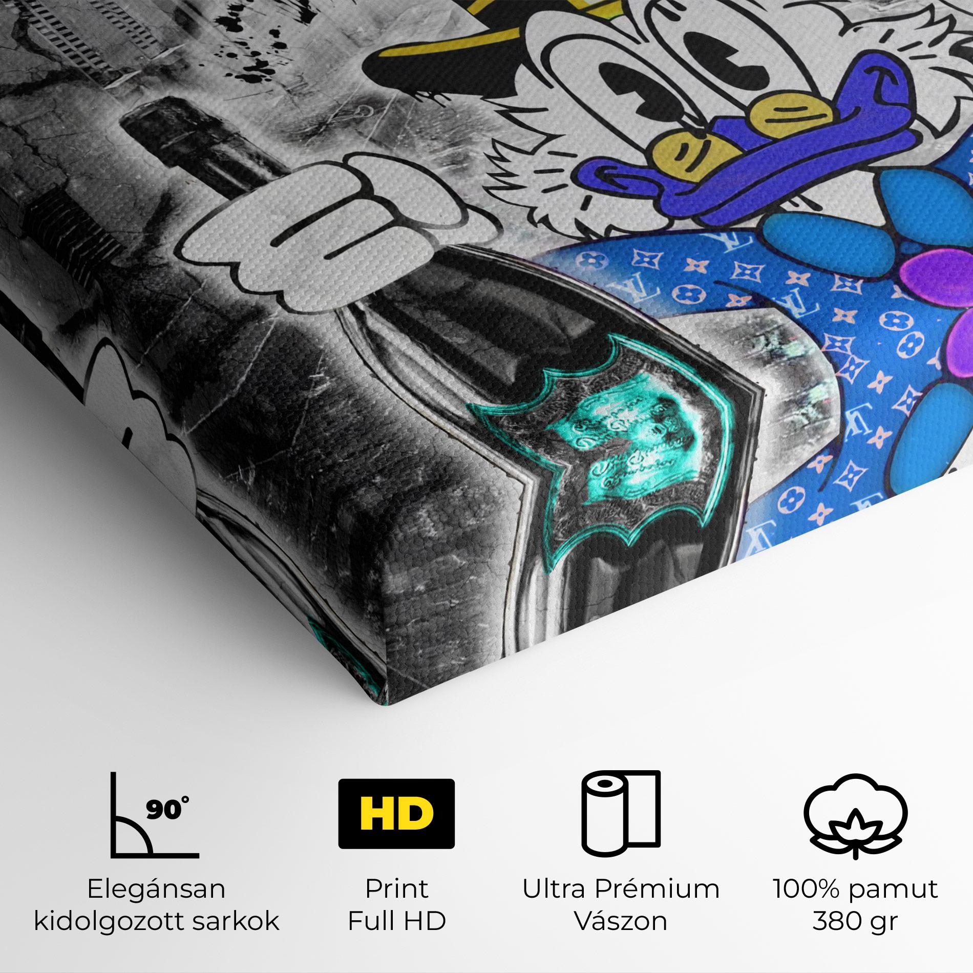 Vászonkép Wheres My Champagne Blue mockup 4