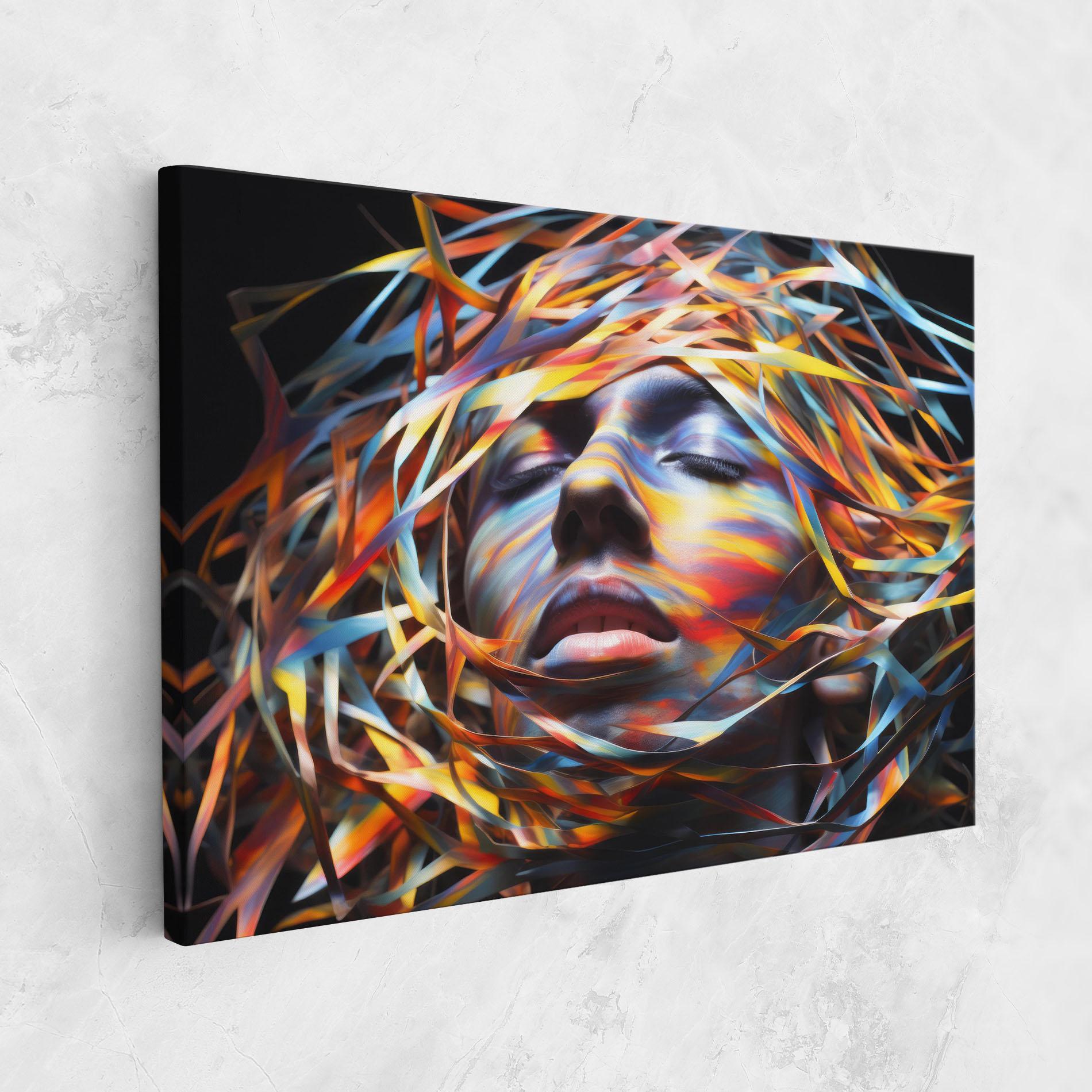 Vászonkép Colorful Ribbons Hair mockup 1