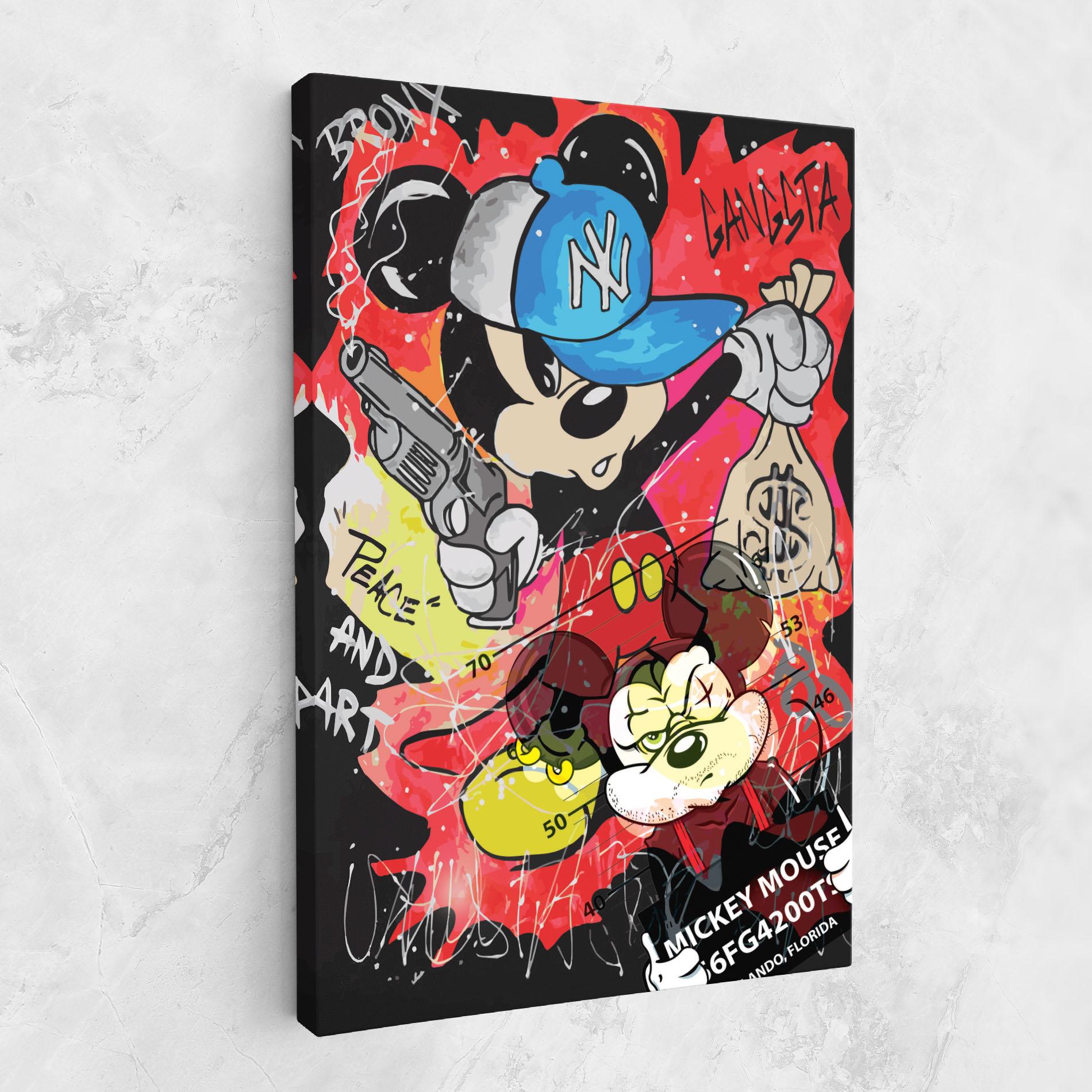 Vászonkép Gangsta Mickey mockup 1