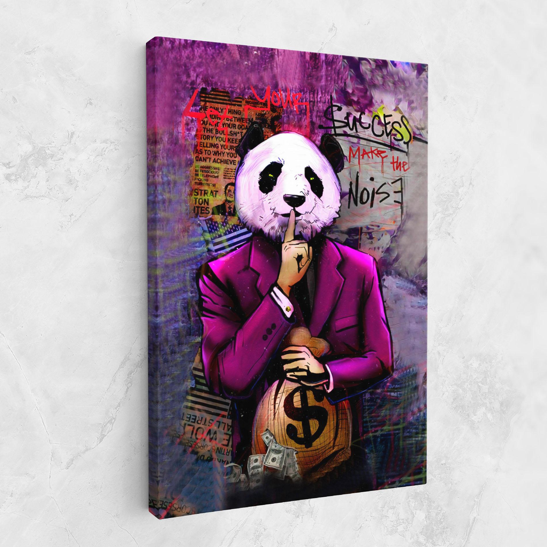 Vászonkép Silence Panda mockup 1