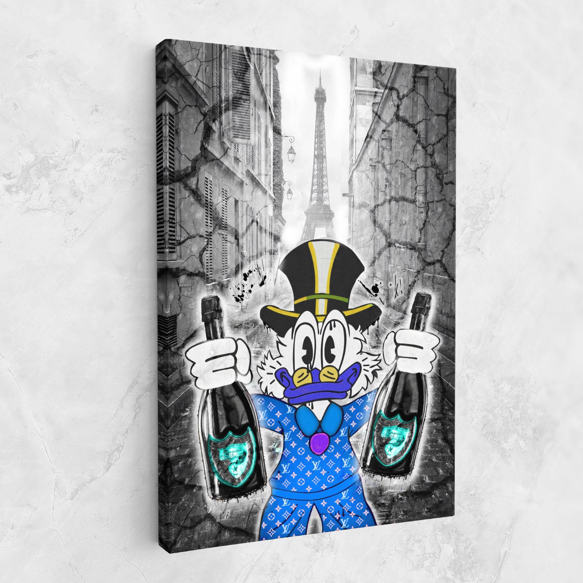 Vászonkép Wheres My Champagne Blue mockup 1