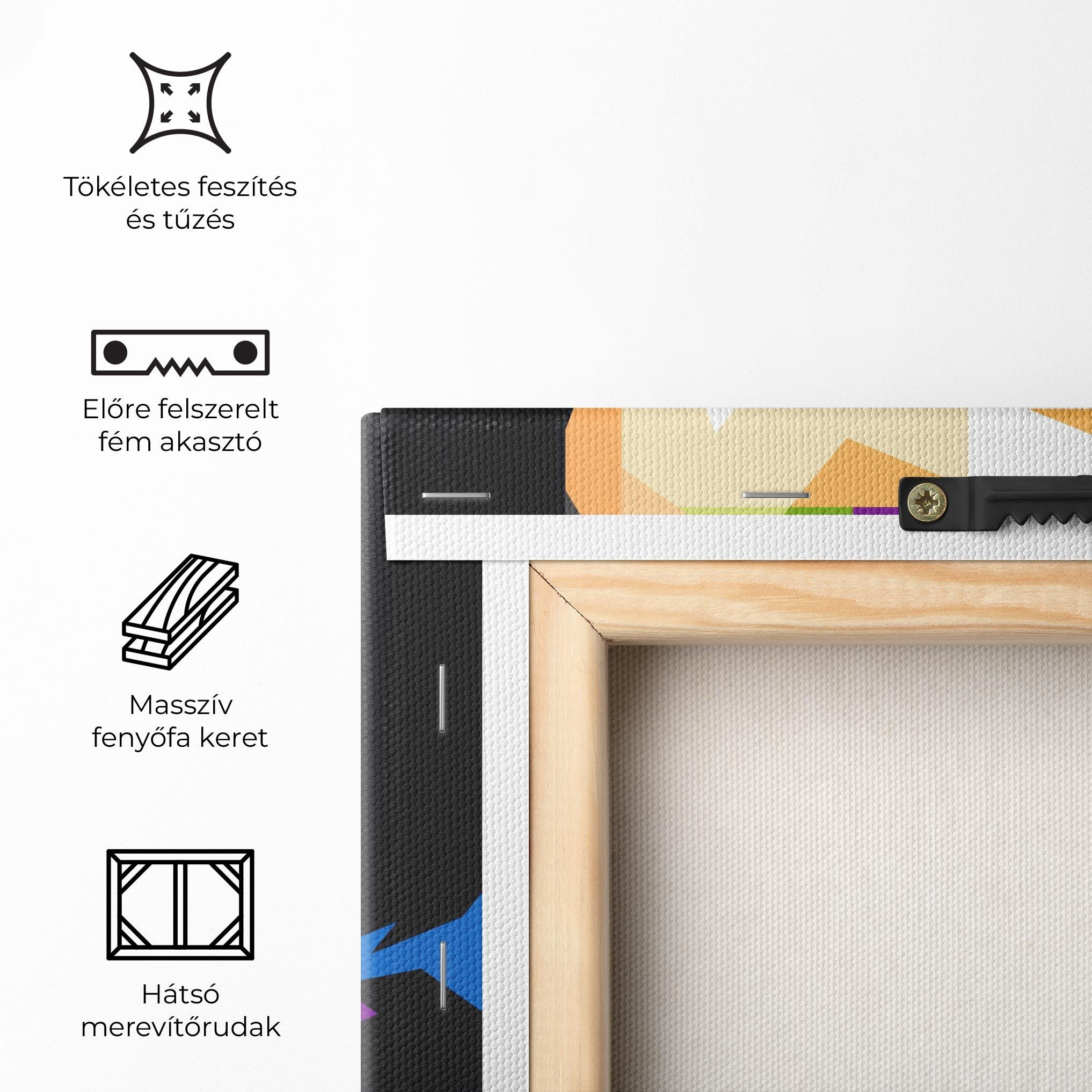 Vászonkép Polygonal Pretty Girl mockup 5