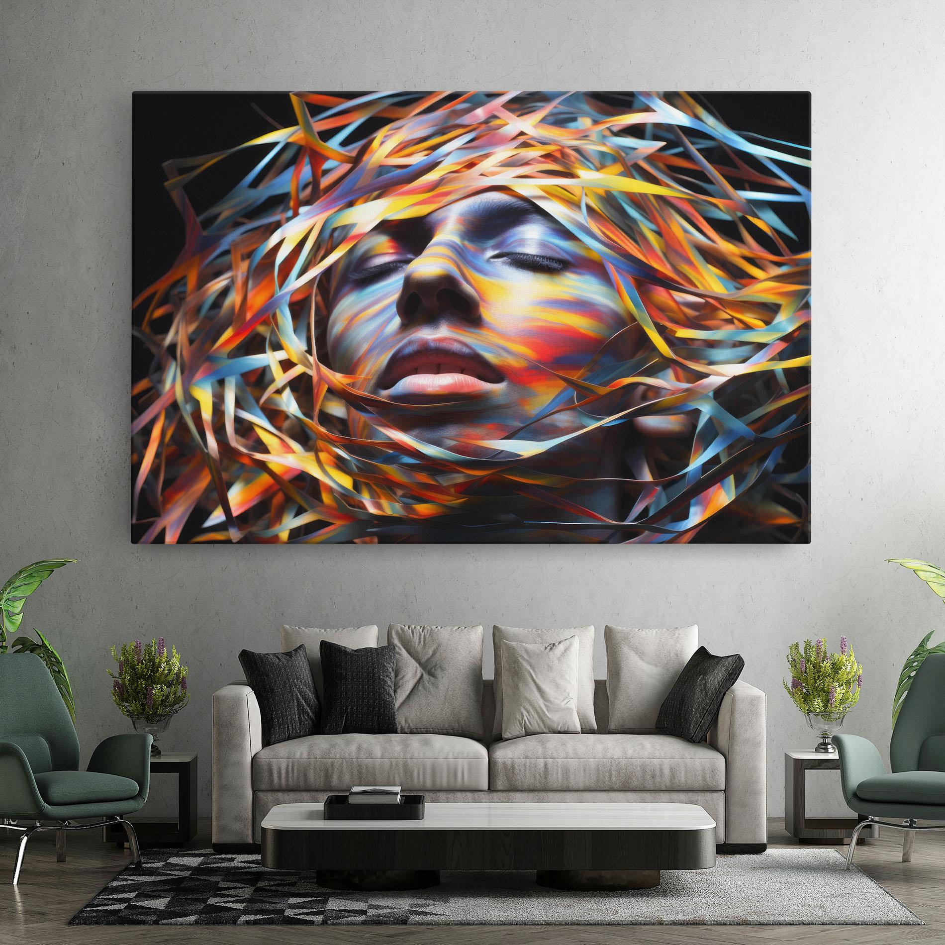 Vászonkép Colorful Ribbons Hair mockup 7