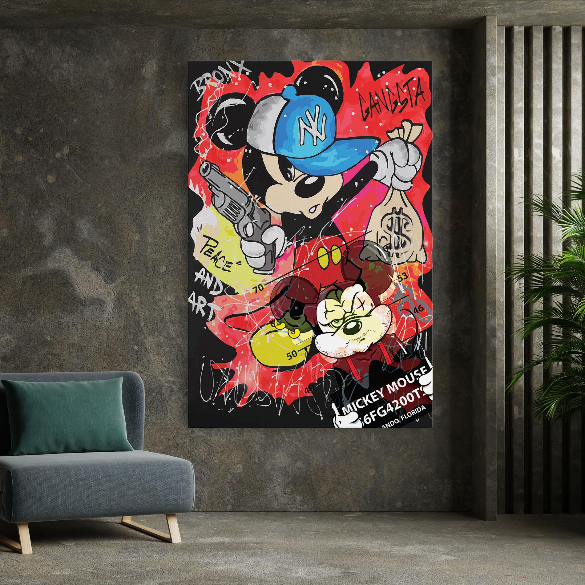 Vászonkép Gangsta Mickey mockup 7