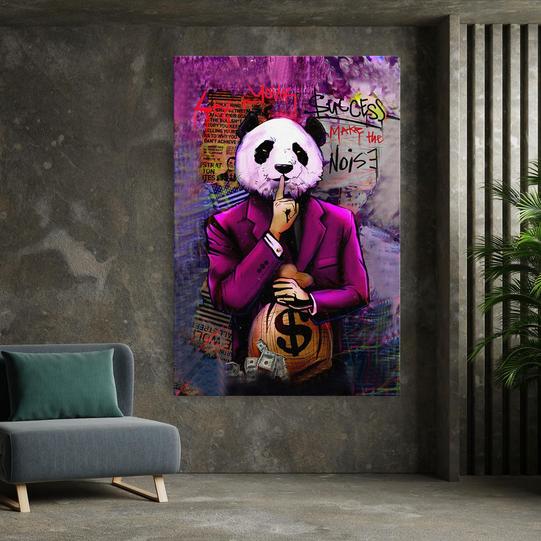 Vászonkép Silence Panda mockup 7