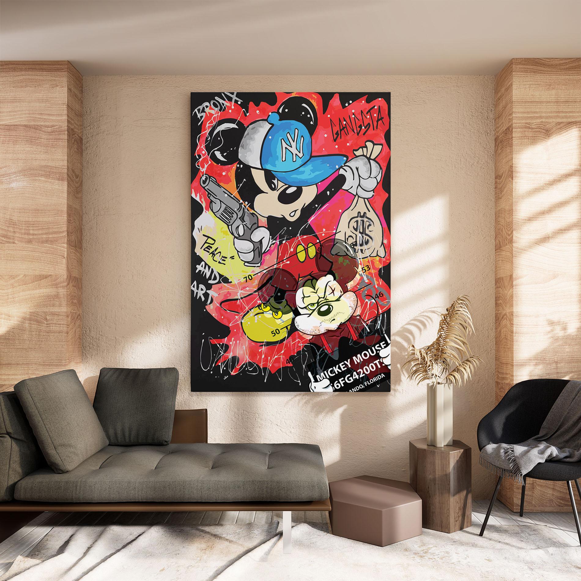 Vászonkép Gangsta Mickey mockup 8