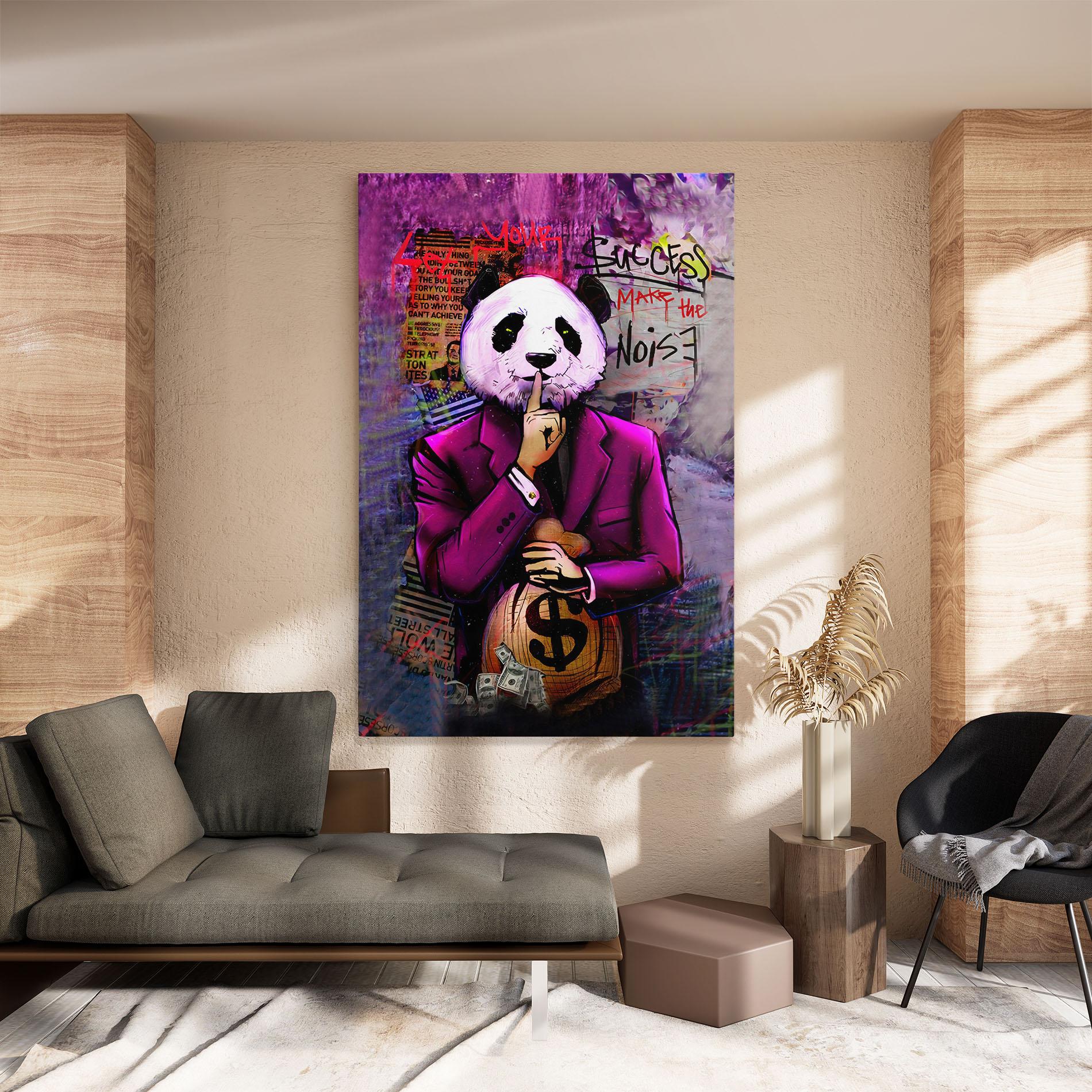 Vászonkép Silence Panda mockup 8