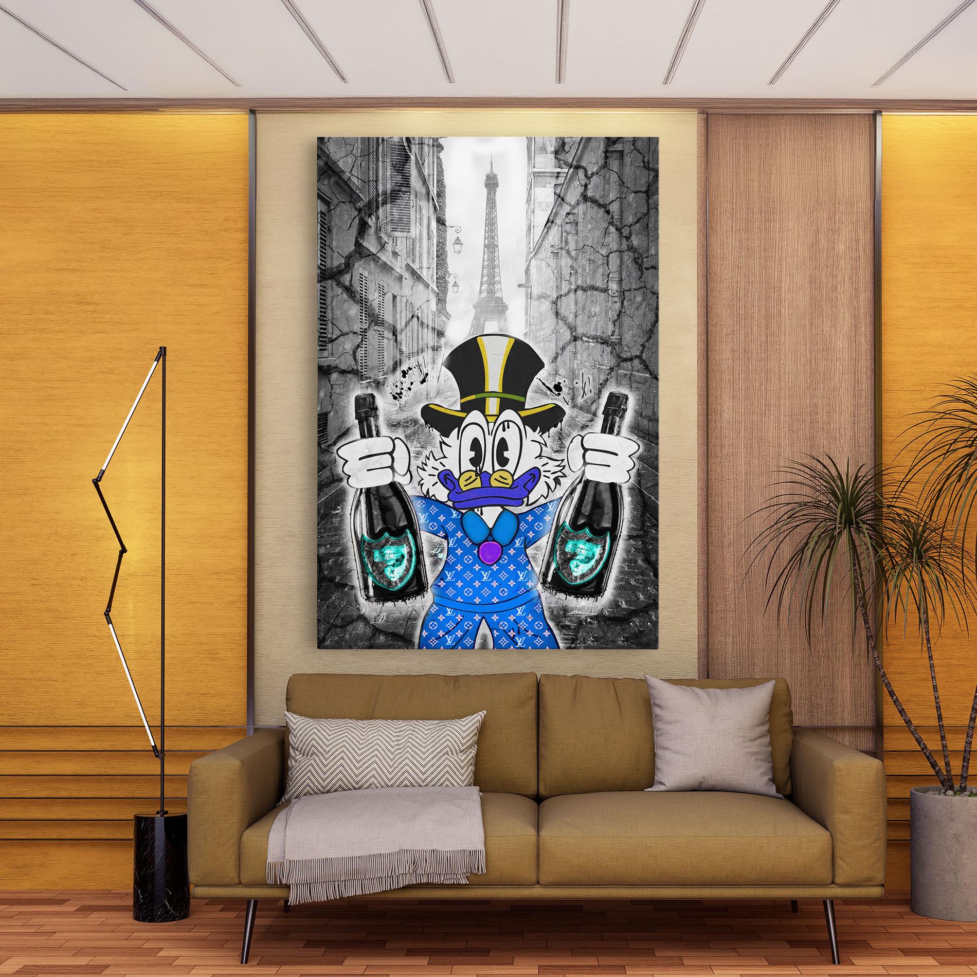 Vászonkép Wheres My Champagne Blue mockup 9