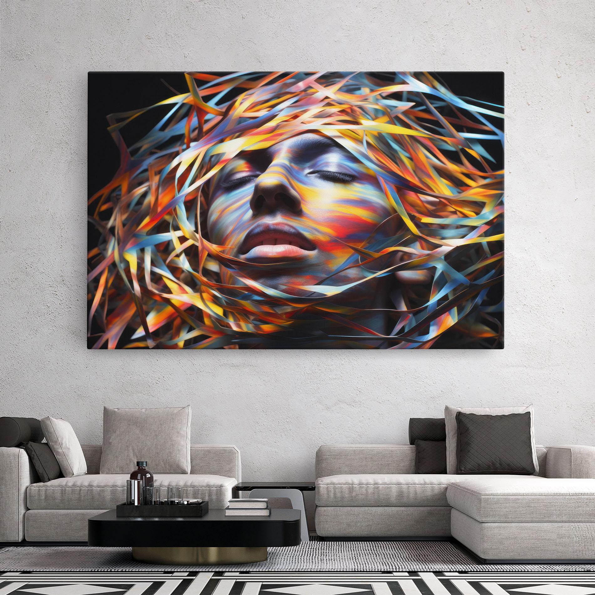 Vászonkép Colorful Ribbons Hair mockup 2