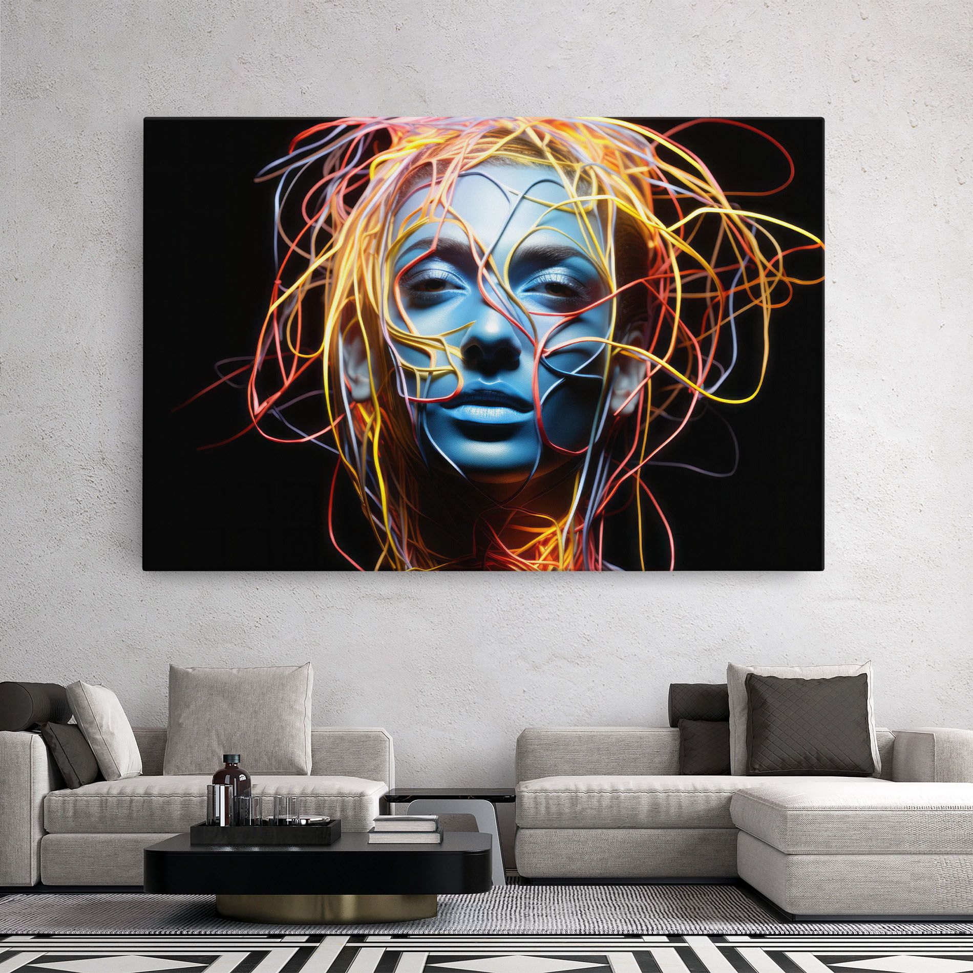 Neon Lights Hair mockup 2