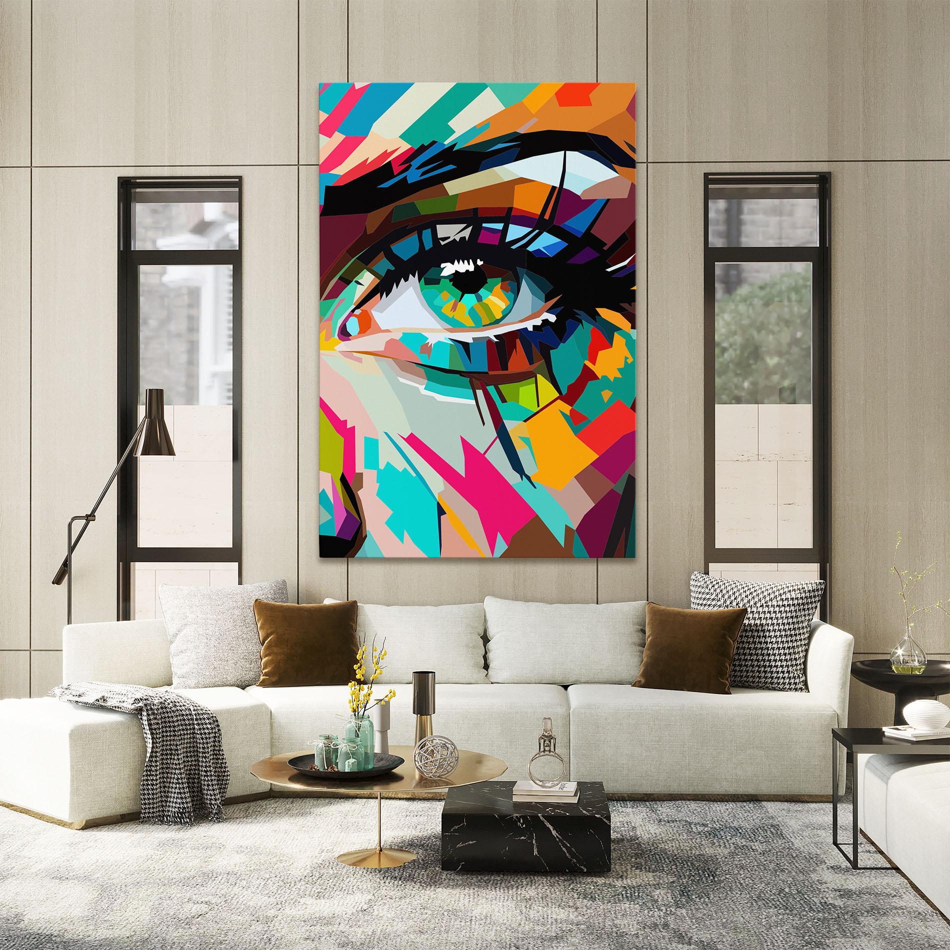 Vászonkép Colorful Eye mockup 2