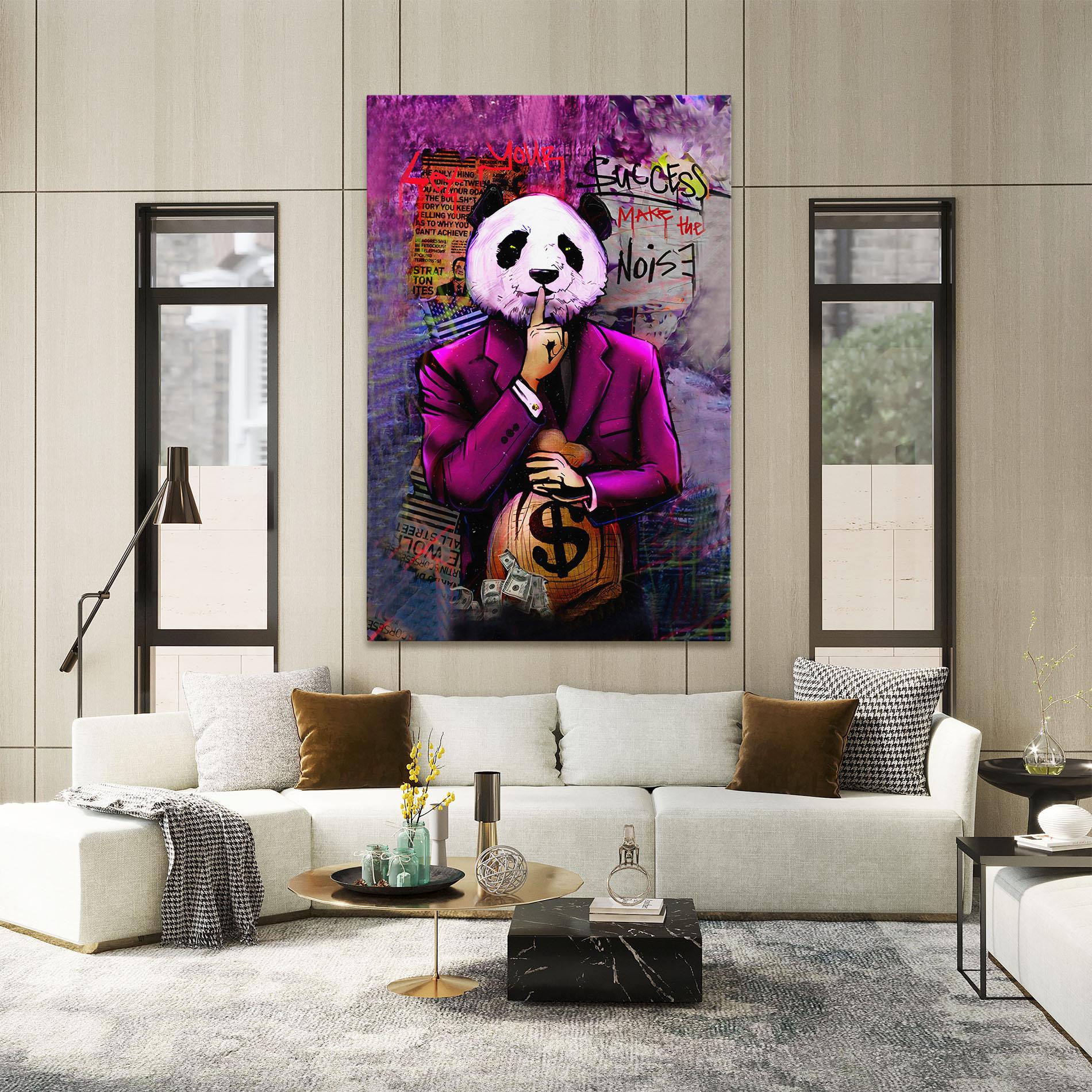 Vászonkép Silence Panda mockup 2