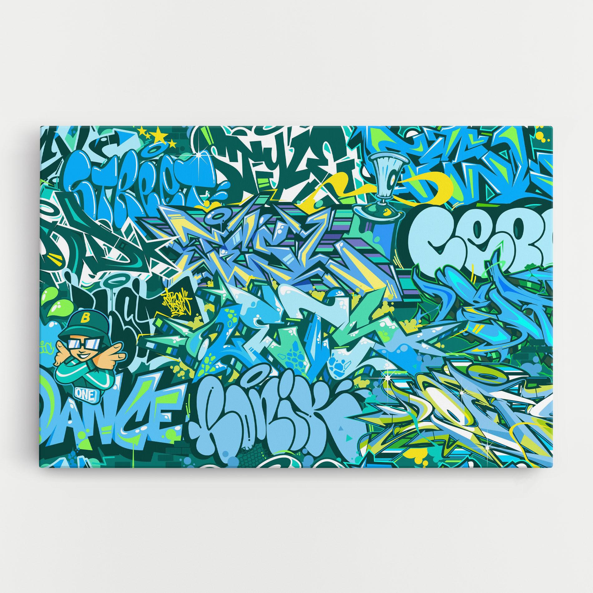 Vászonkép Be One Graffiti mockup 0