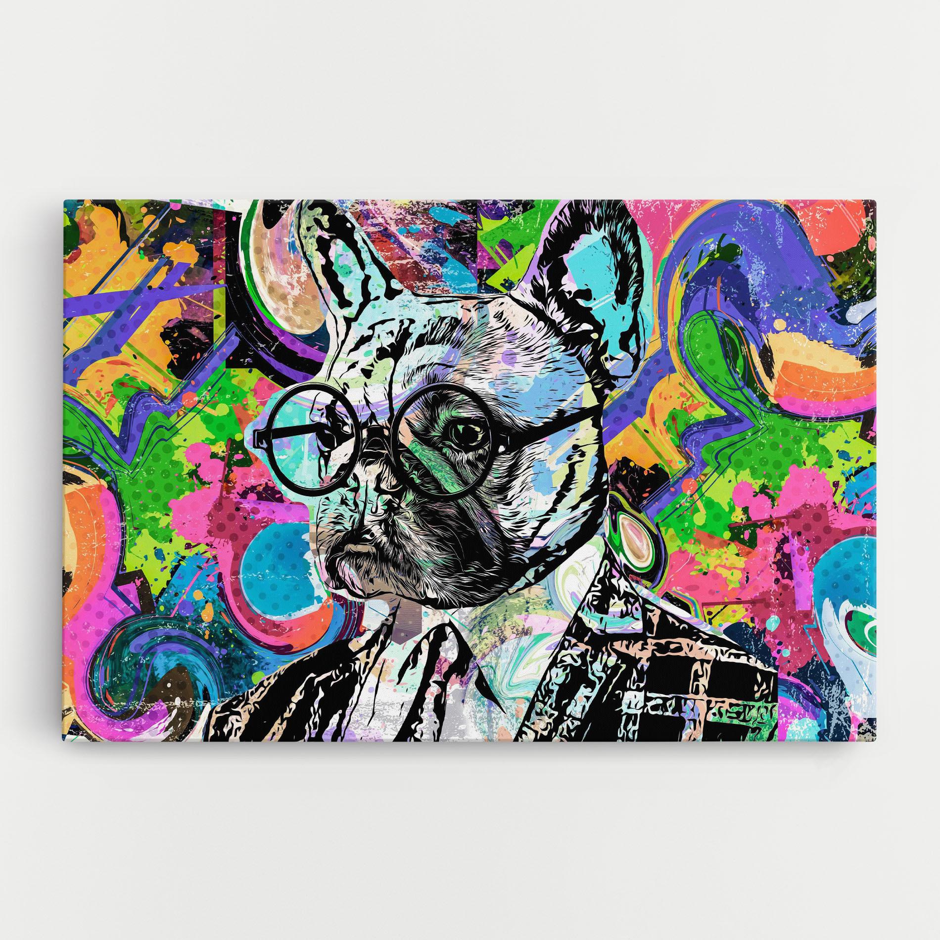 Vászonkép Graffity Bulldog mockup 0