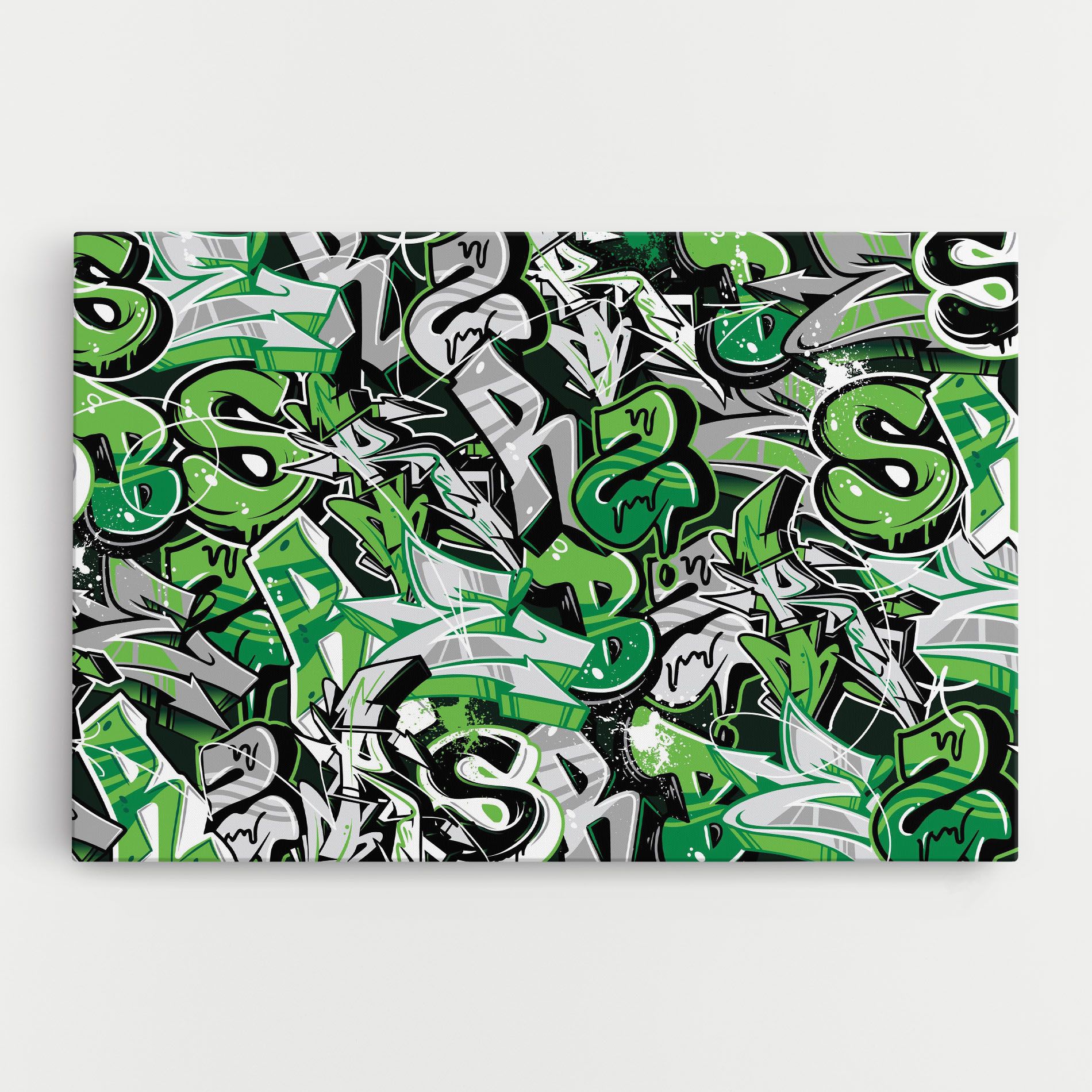 Green Graffiti Letters mockup 0
