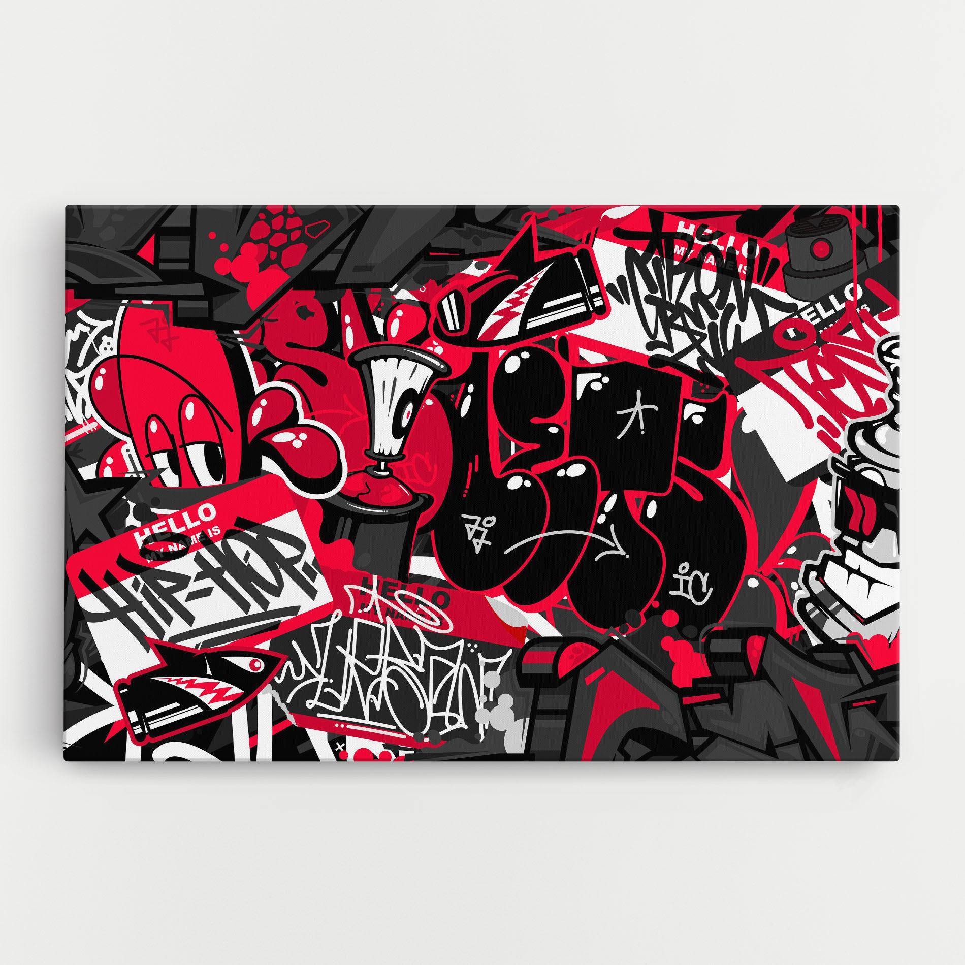 Vászonkép Hip Hop Graffiti mockup 0