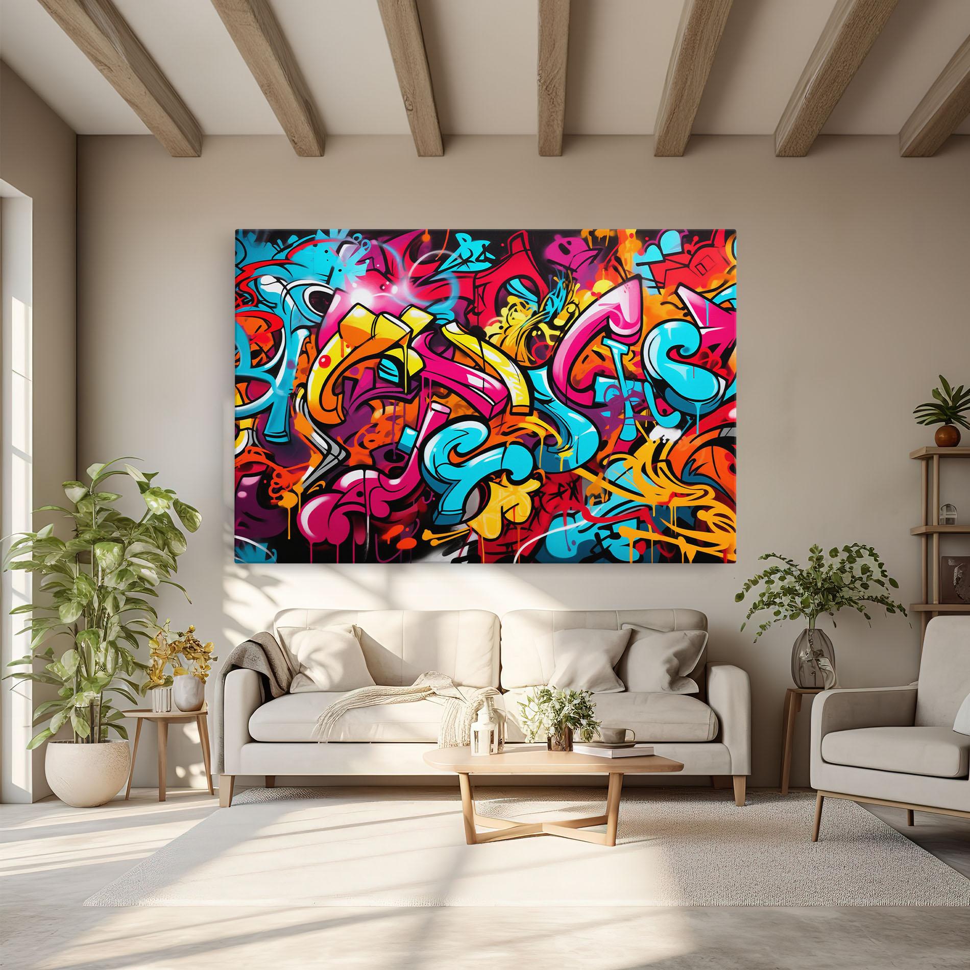 Vászonkép Abstract Graffiti mockup 6