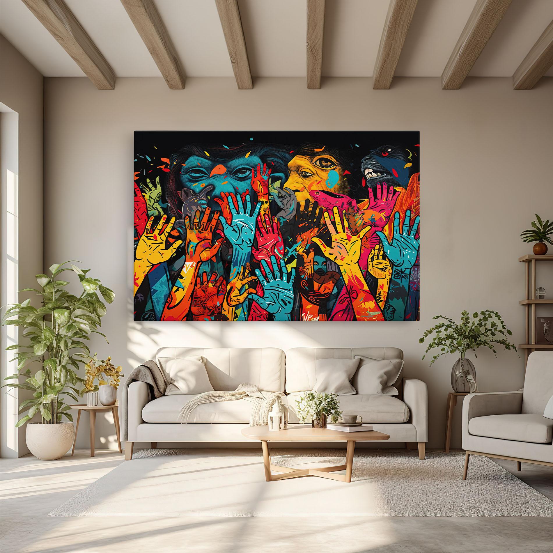 Vászonkép Colorful Hands mockup 6