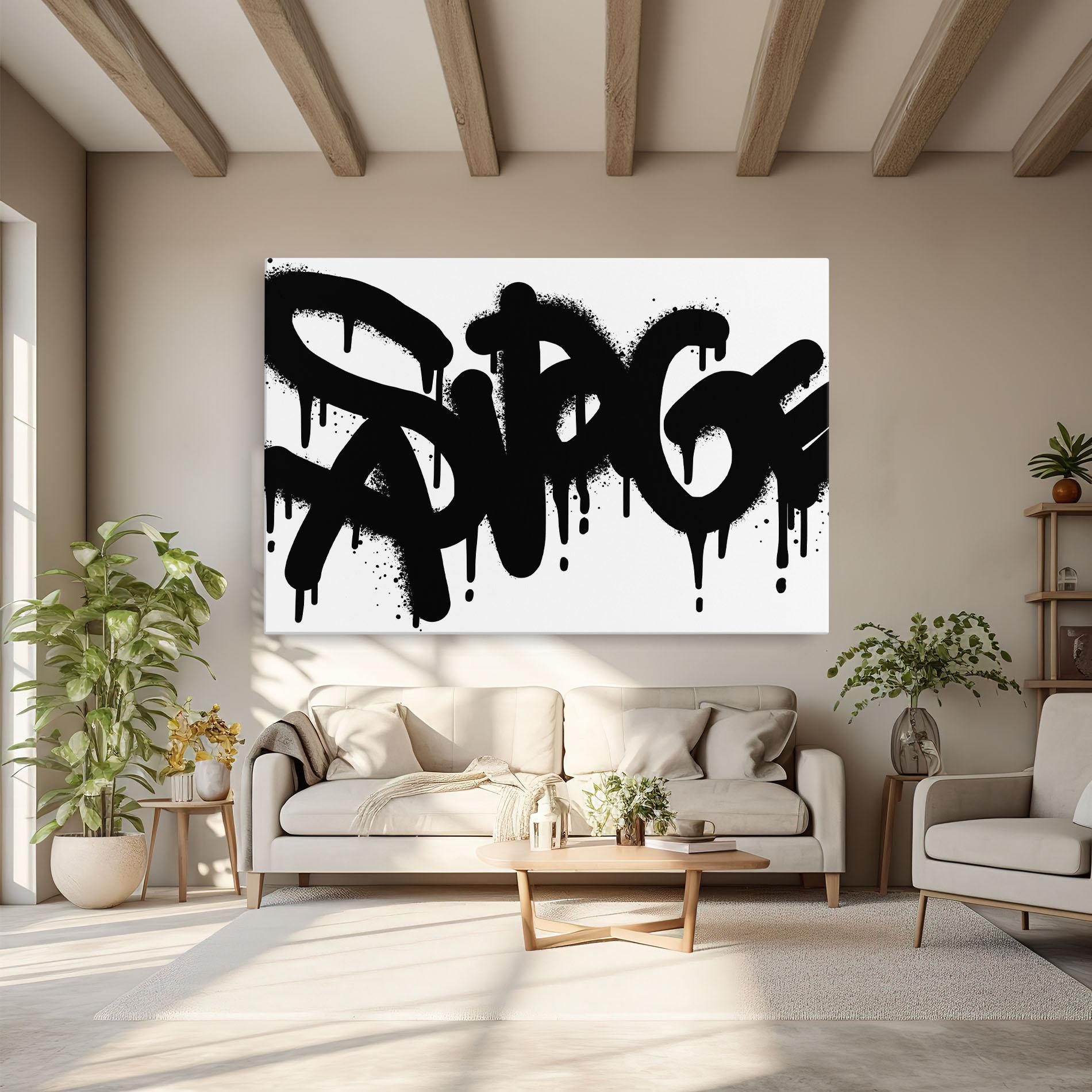 Vászonkép Graffiti Savage mockup 6