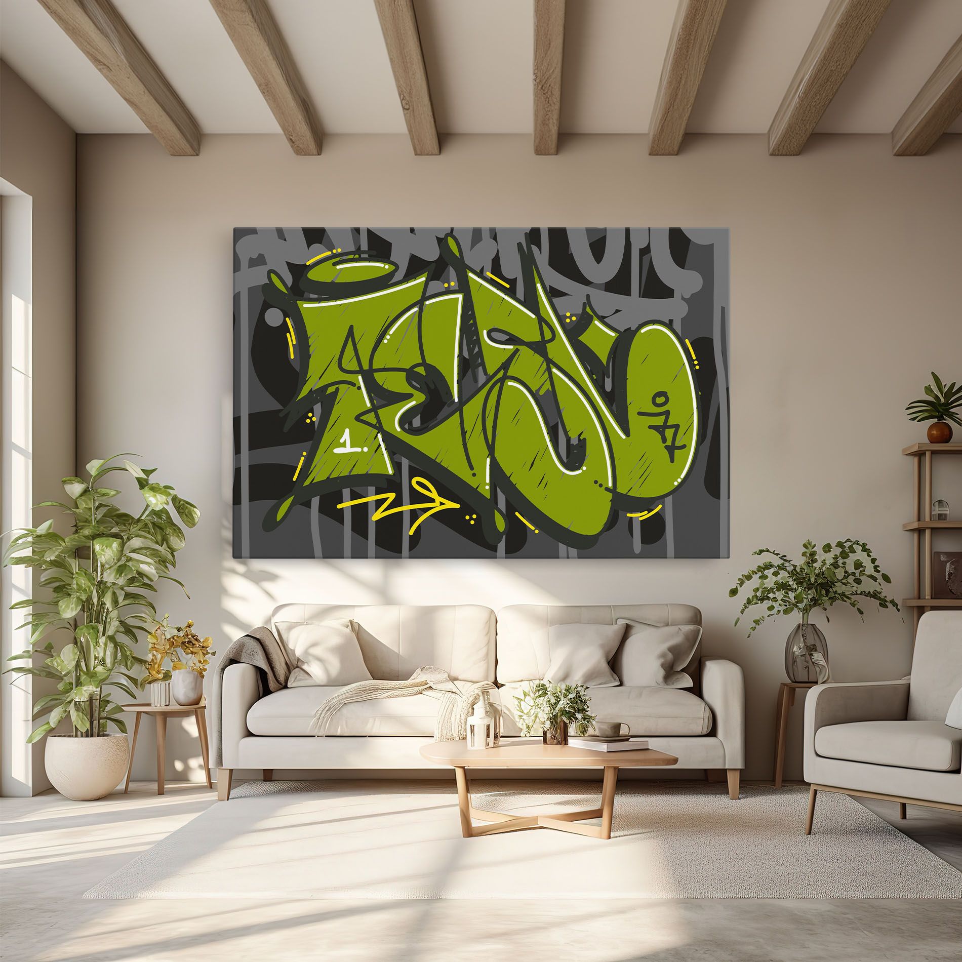 Green Grey Graffti mockup 6