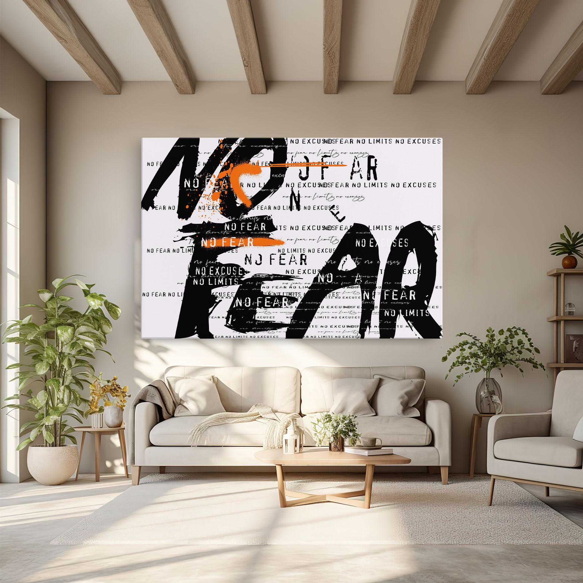 Vászonkép No Fear Graffiti mockup 6