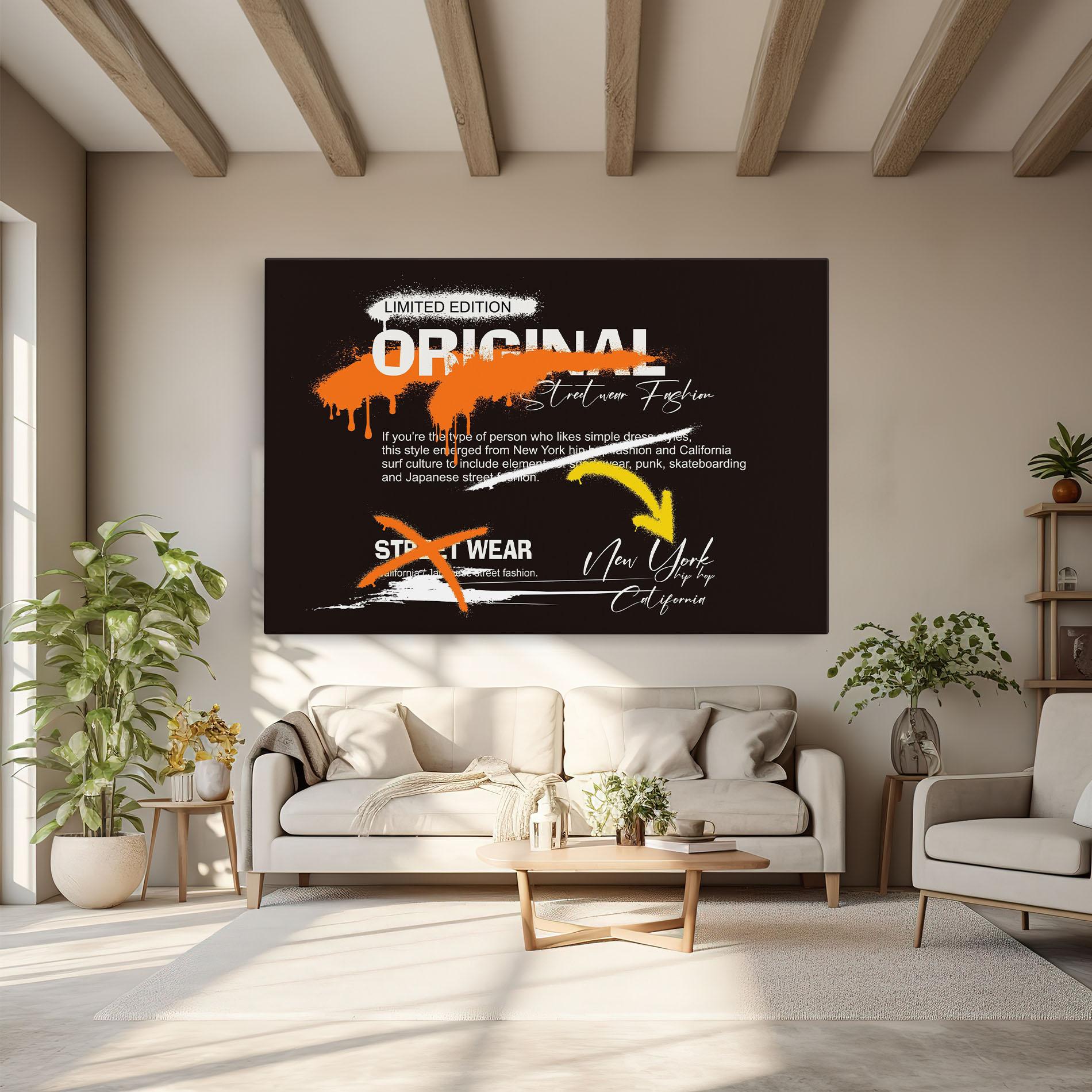 Vászonkép Original Style Graffiti mockup 6