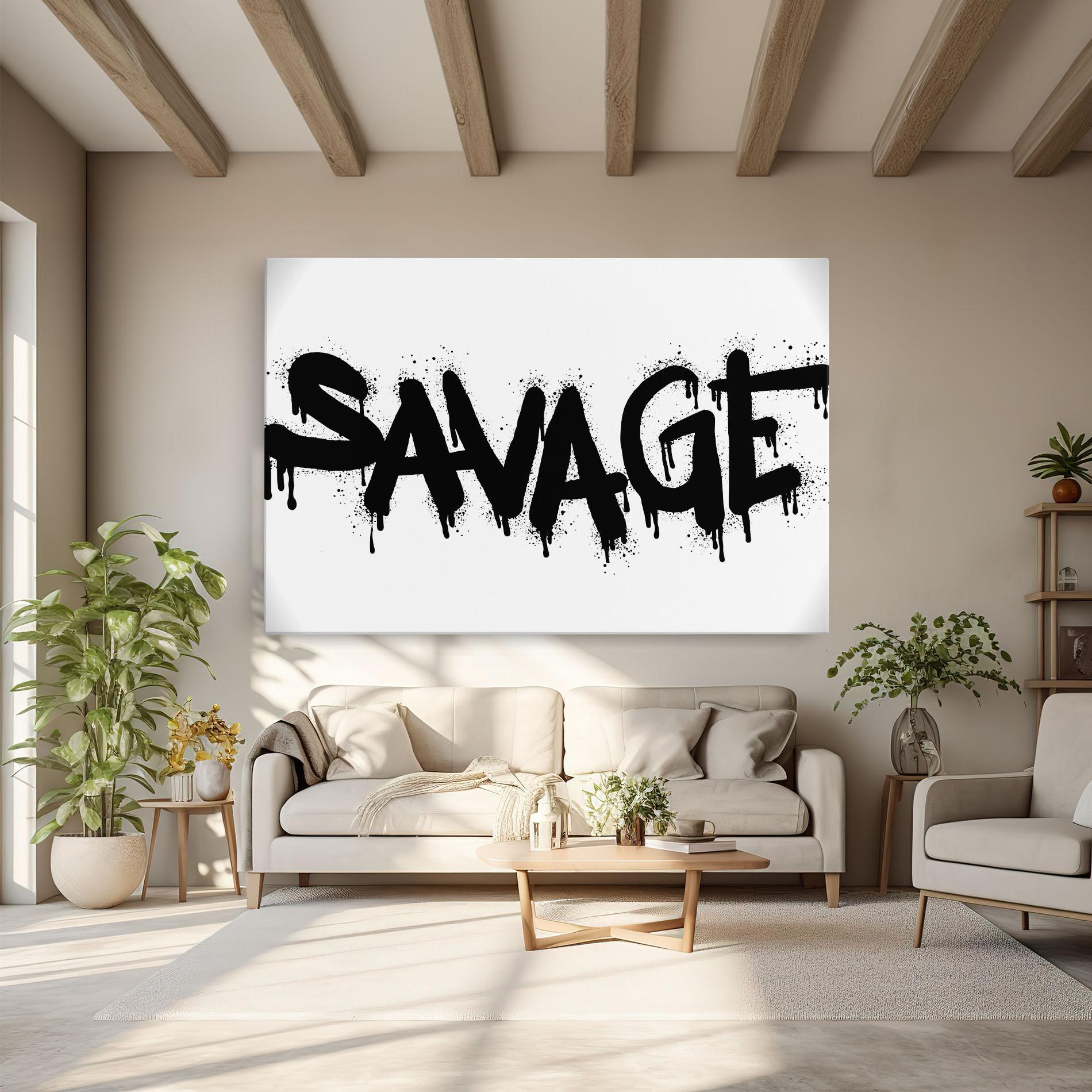 Vászonkép Savage Graffiti Spray mockup 6