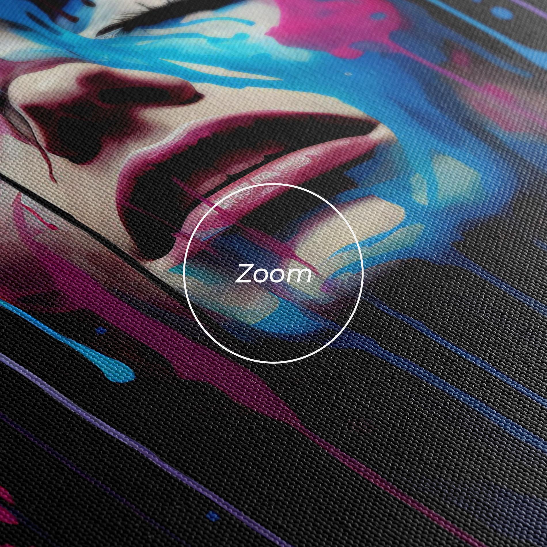 Vászonkép Blue Pink Woman mockup 3