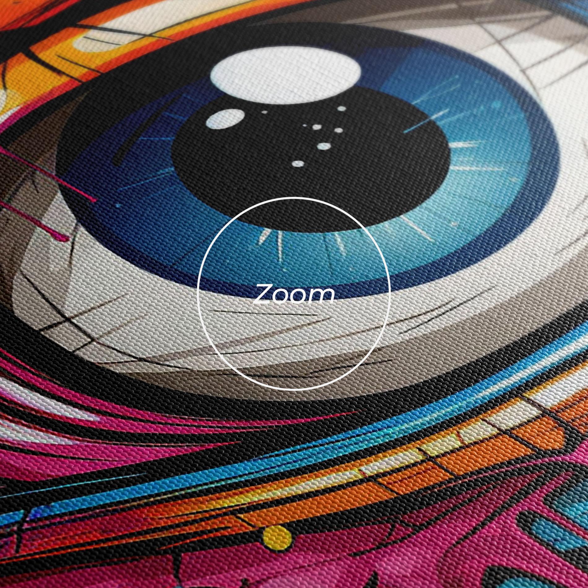 Vászonkép Graffitistyle Eye mockup 3