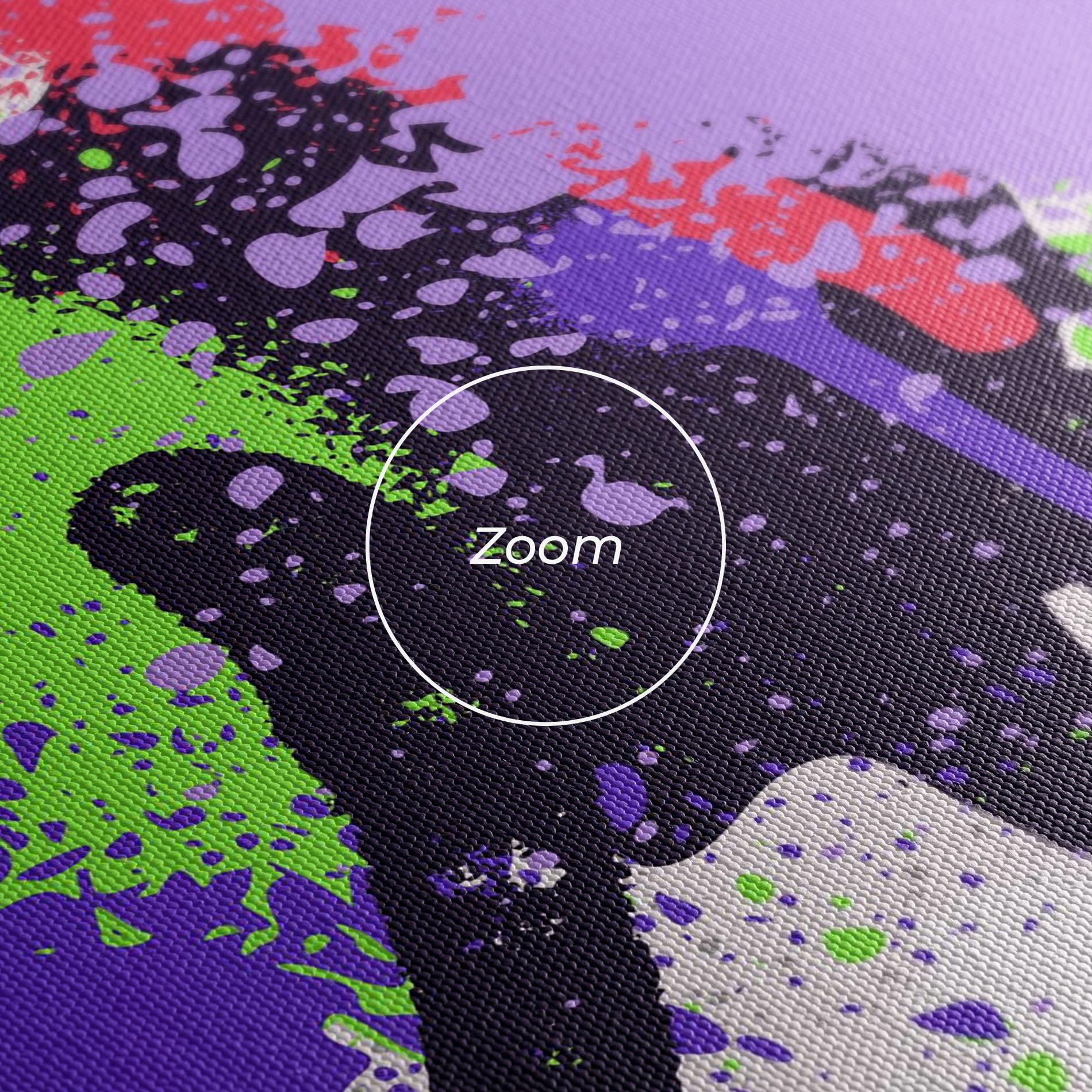 Vászonkép Green Purple Graffiti mockup 3