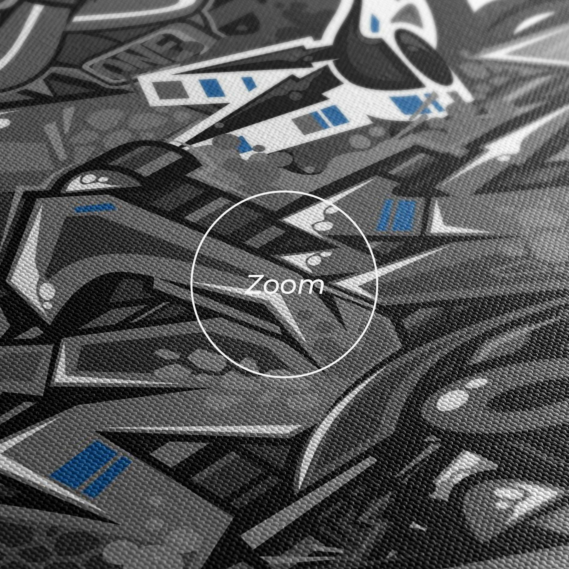 Vászonkép Grey Blue Graffiti mockup 3