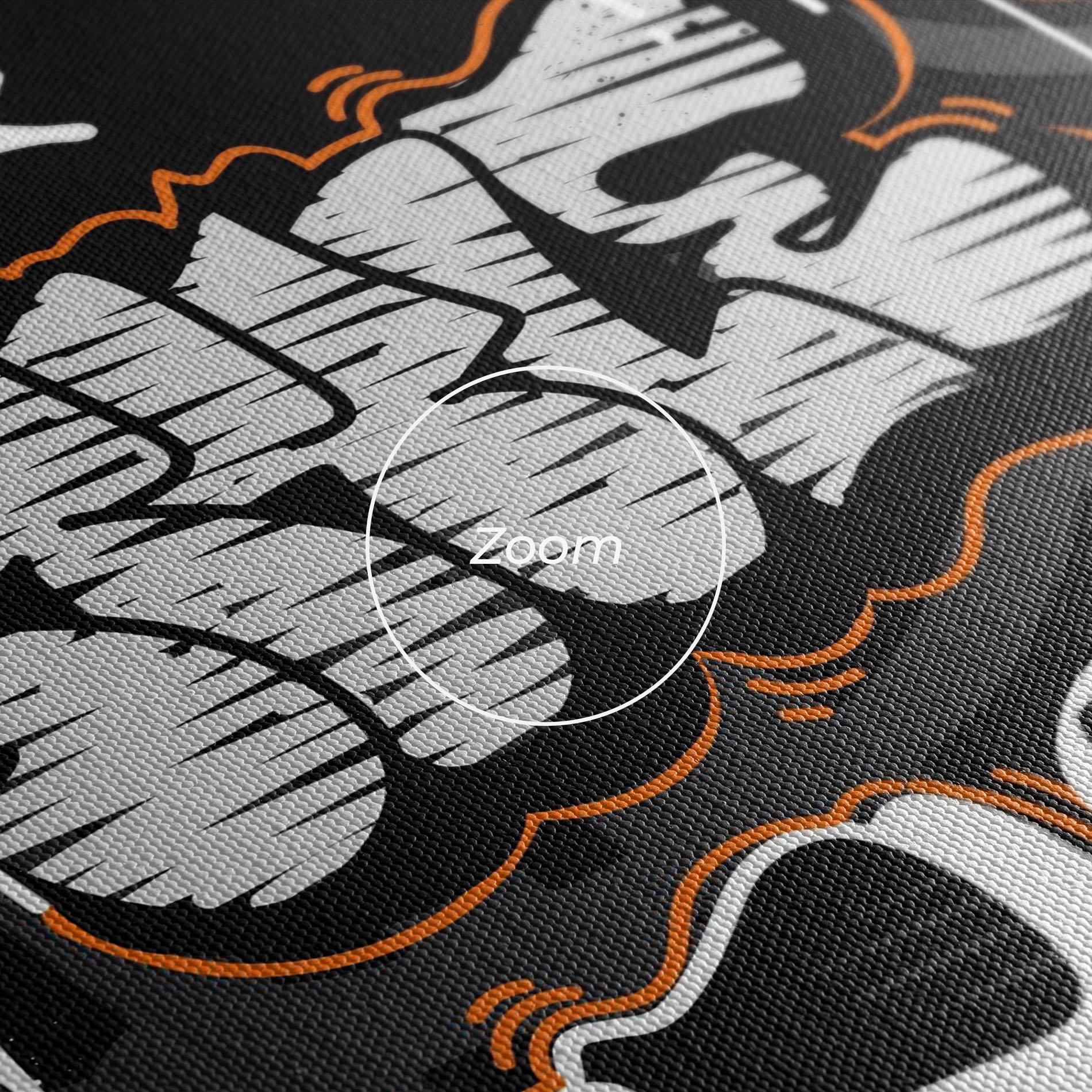 Vászonkép Orange Black Graffiti mockup 3
