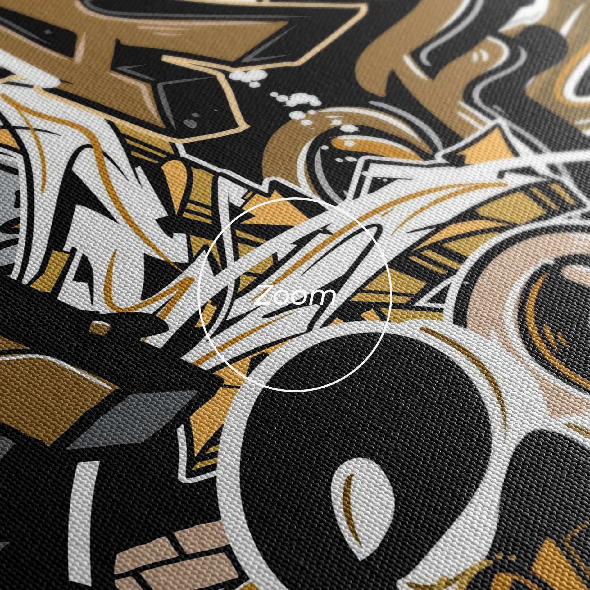 Yellow White Graffiti mockup 3