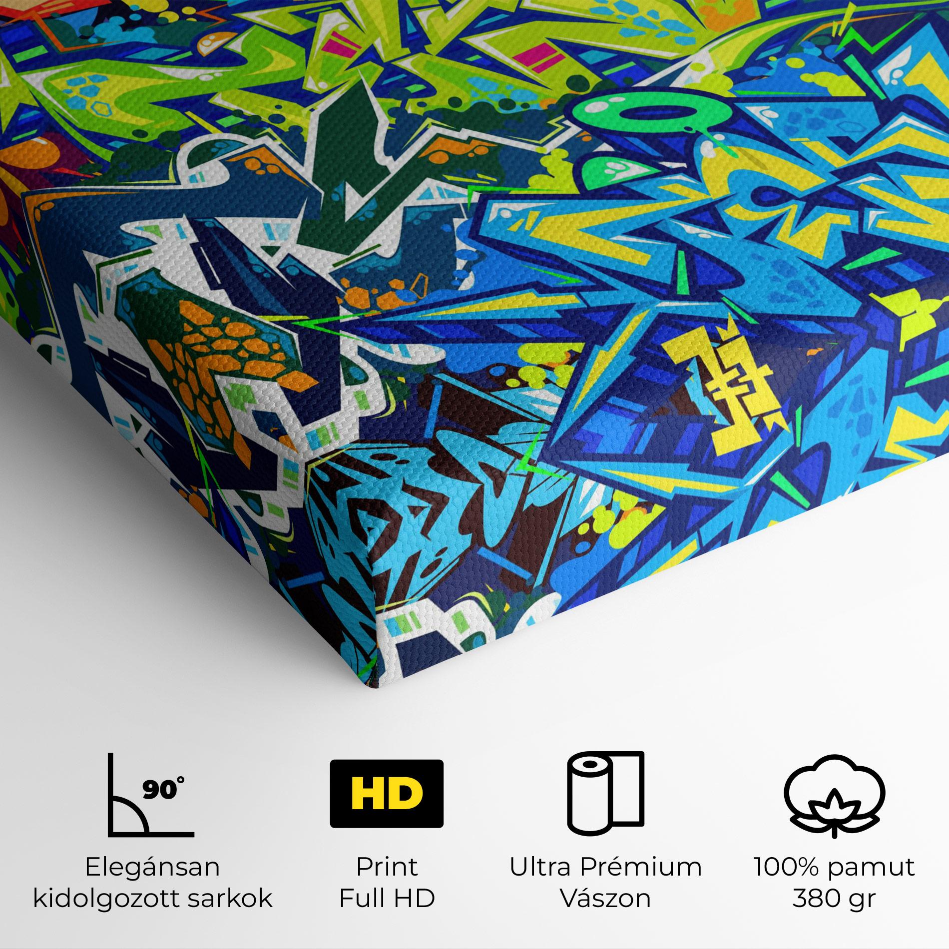 Vászonkép Colorful Graffiti mockup 4