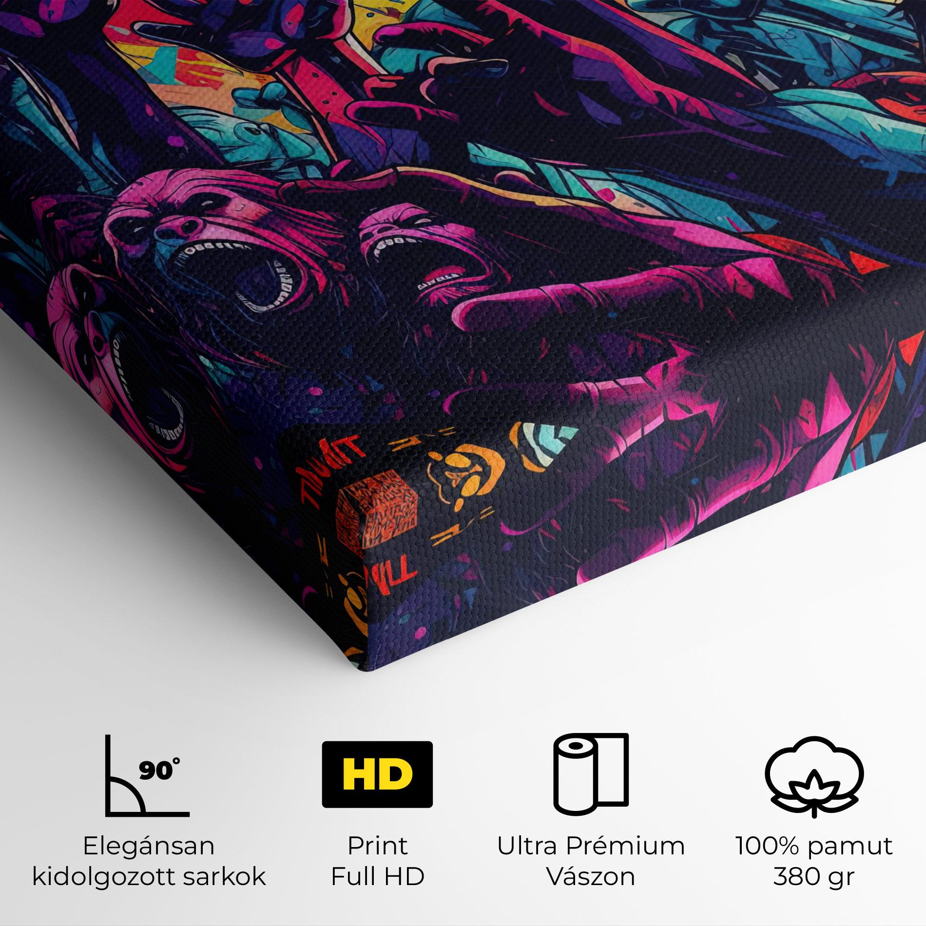 Vászonkép Graffiti Animals mockup 4