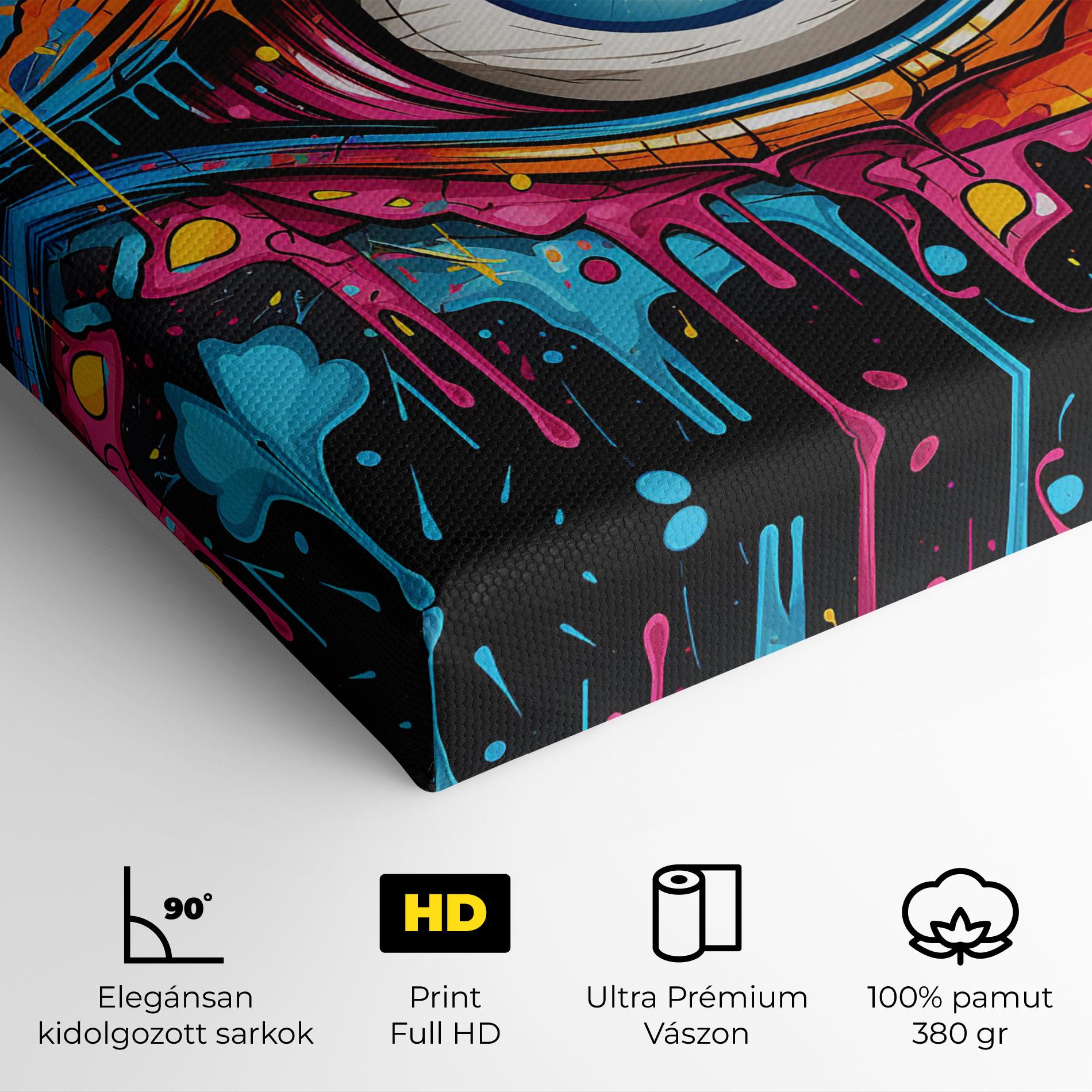 Vászonkép Graffitistyle Eye mockup 4