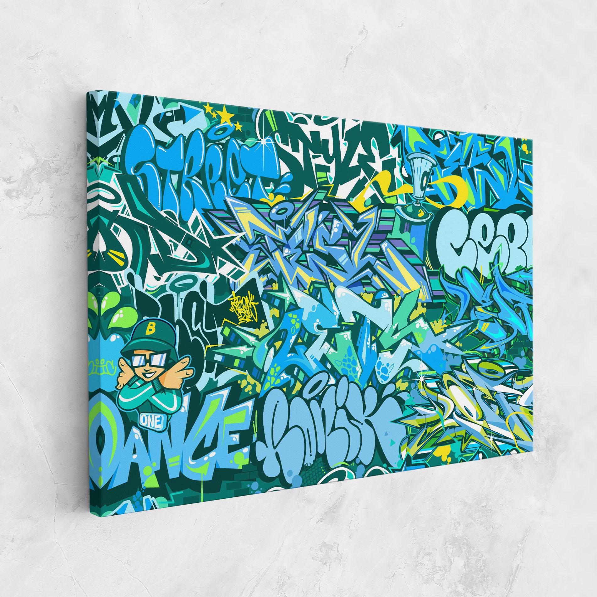 Vászonkép Be One Graffiti mockup 1