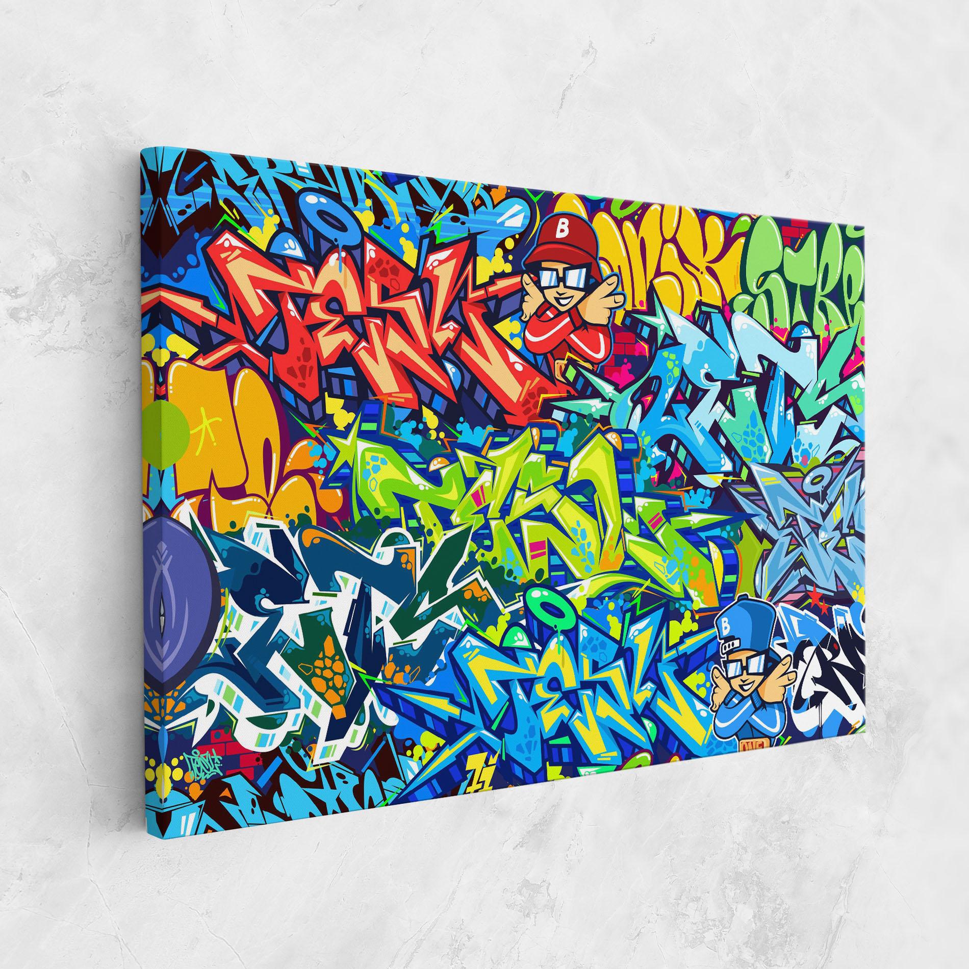 Vászonkép Colorful Graffiti mockup 1