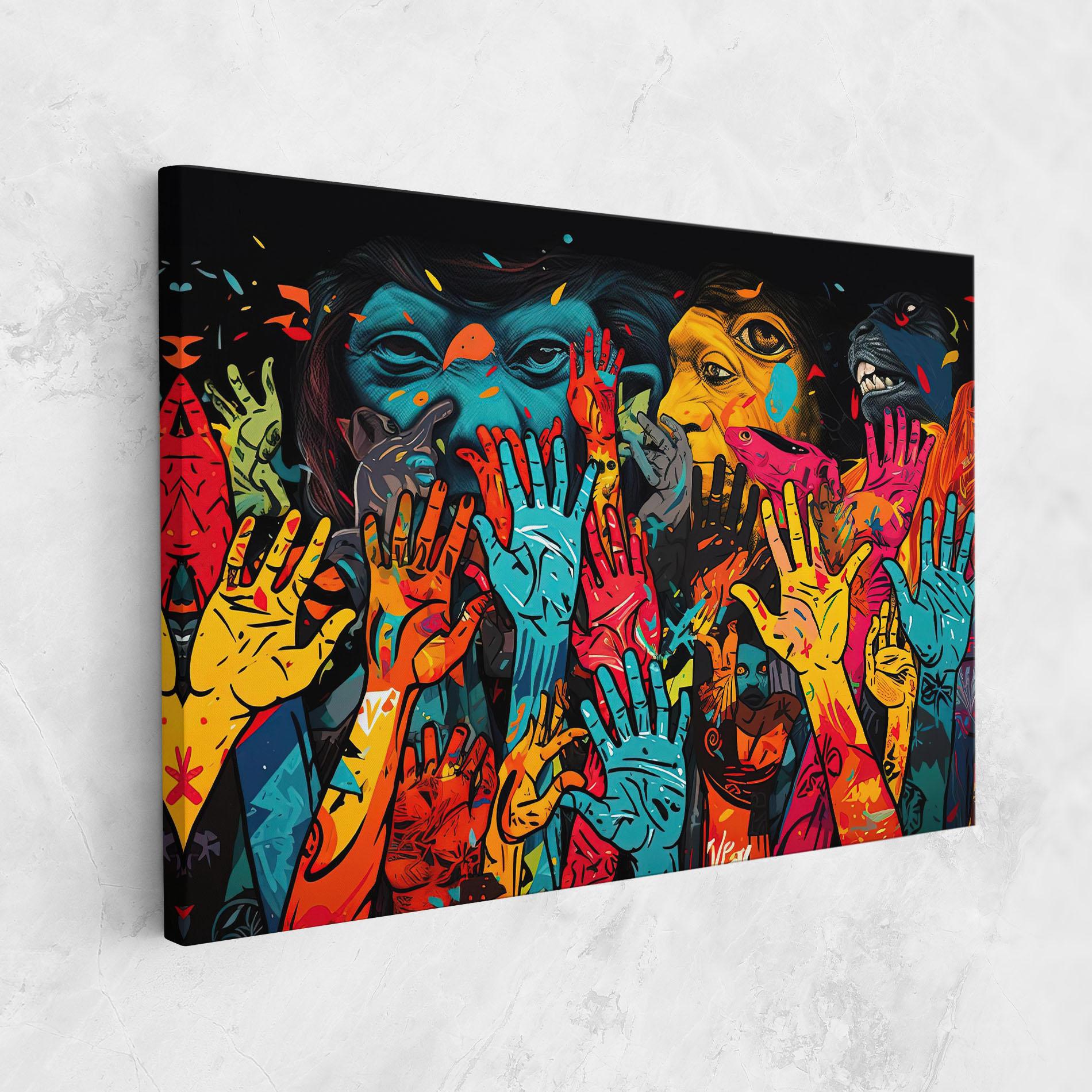 Vászonkép Colorful Hands mockup 1