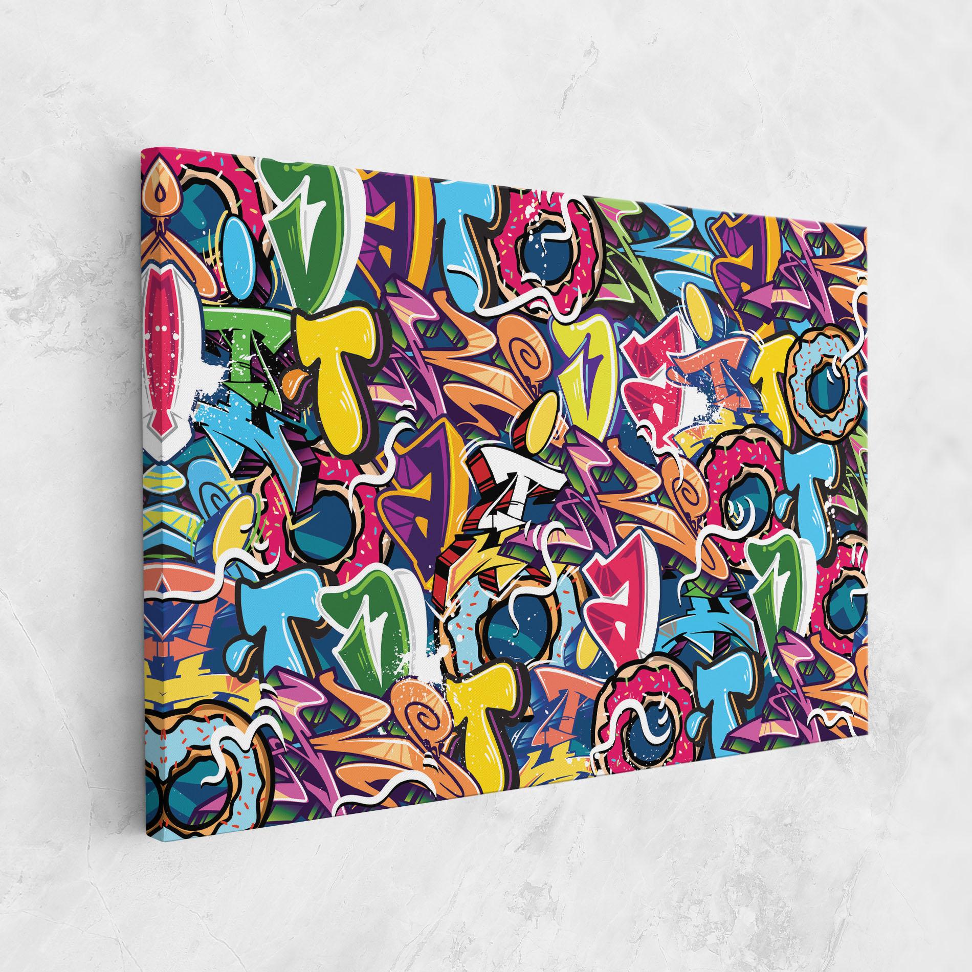 Vászonkép Graffiti Letters mockup 1