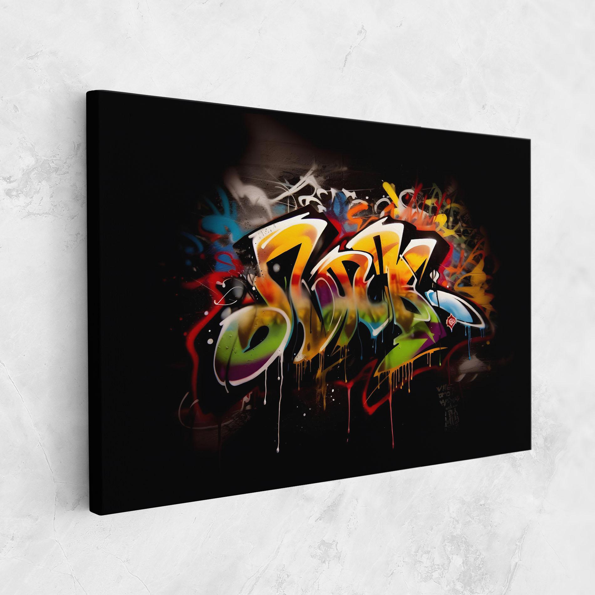 Vászonkép Graffiti Style Wall mockup 1