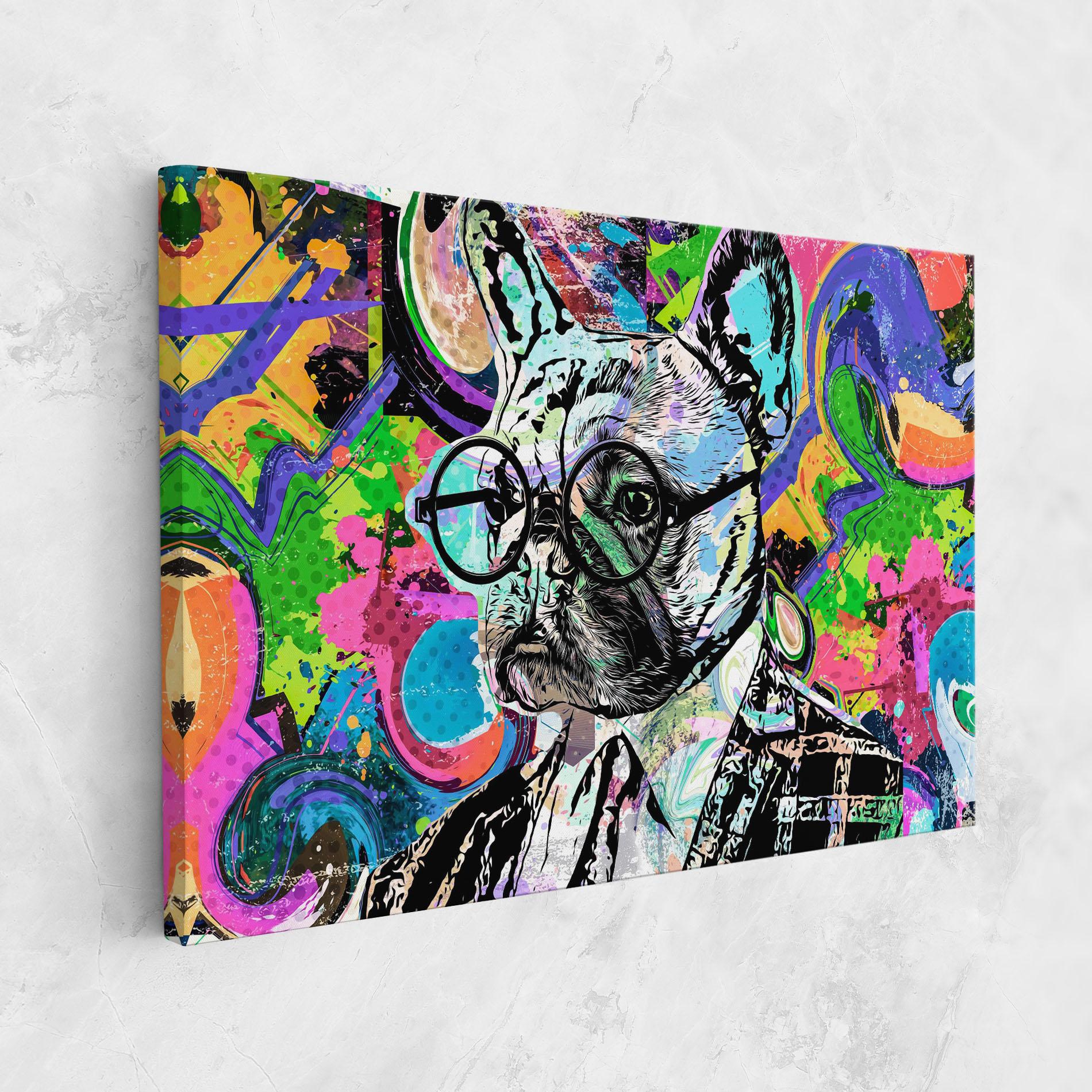 Vászonkép Graffity Bulldog mockup 1