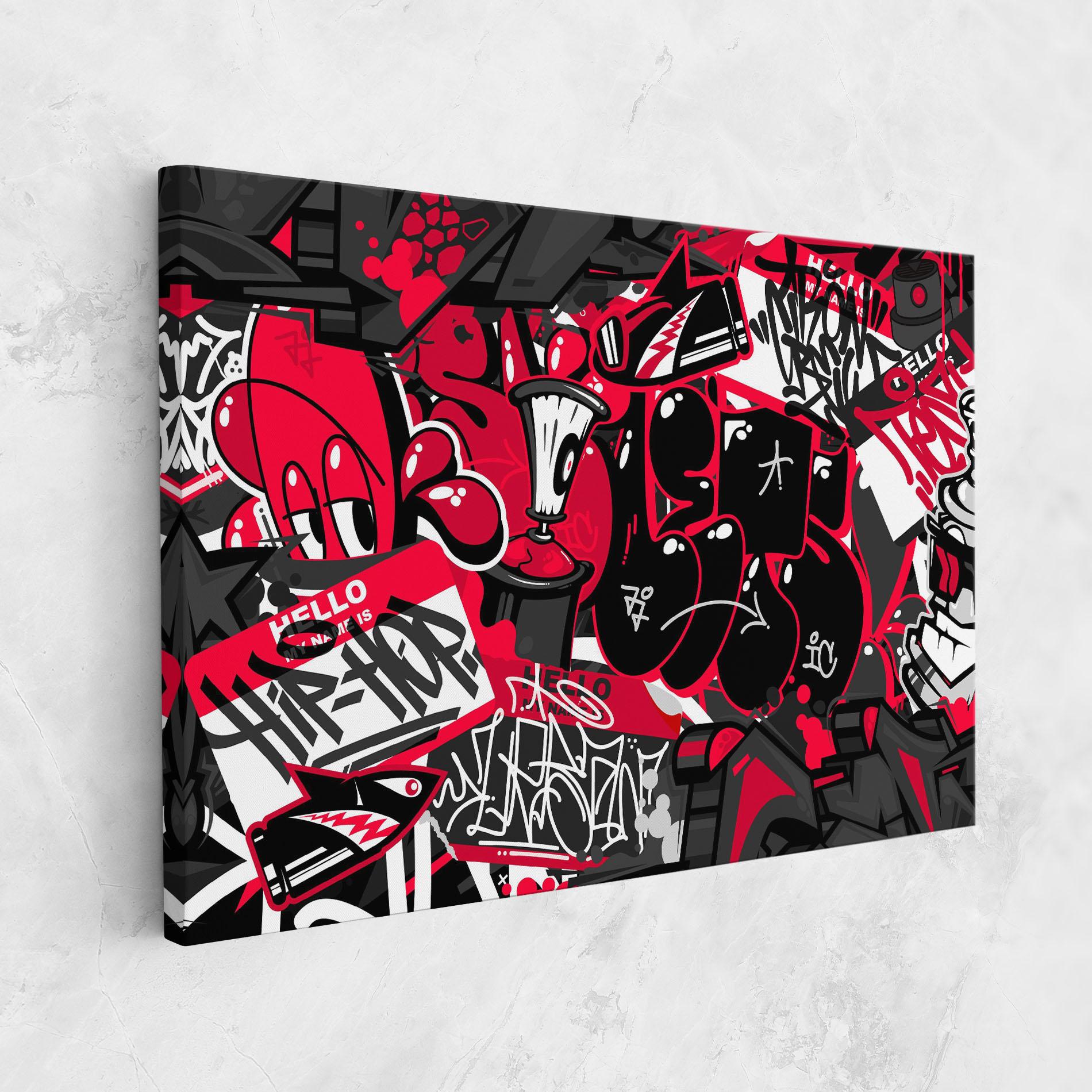 Vászonkép Hip Hop Graffiti mockup 1