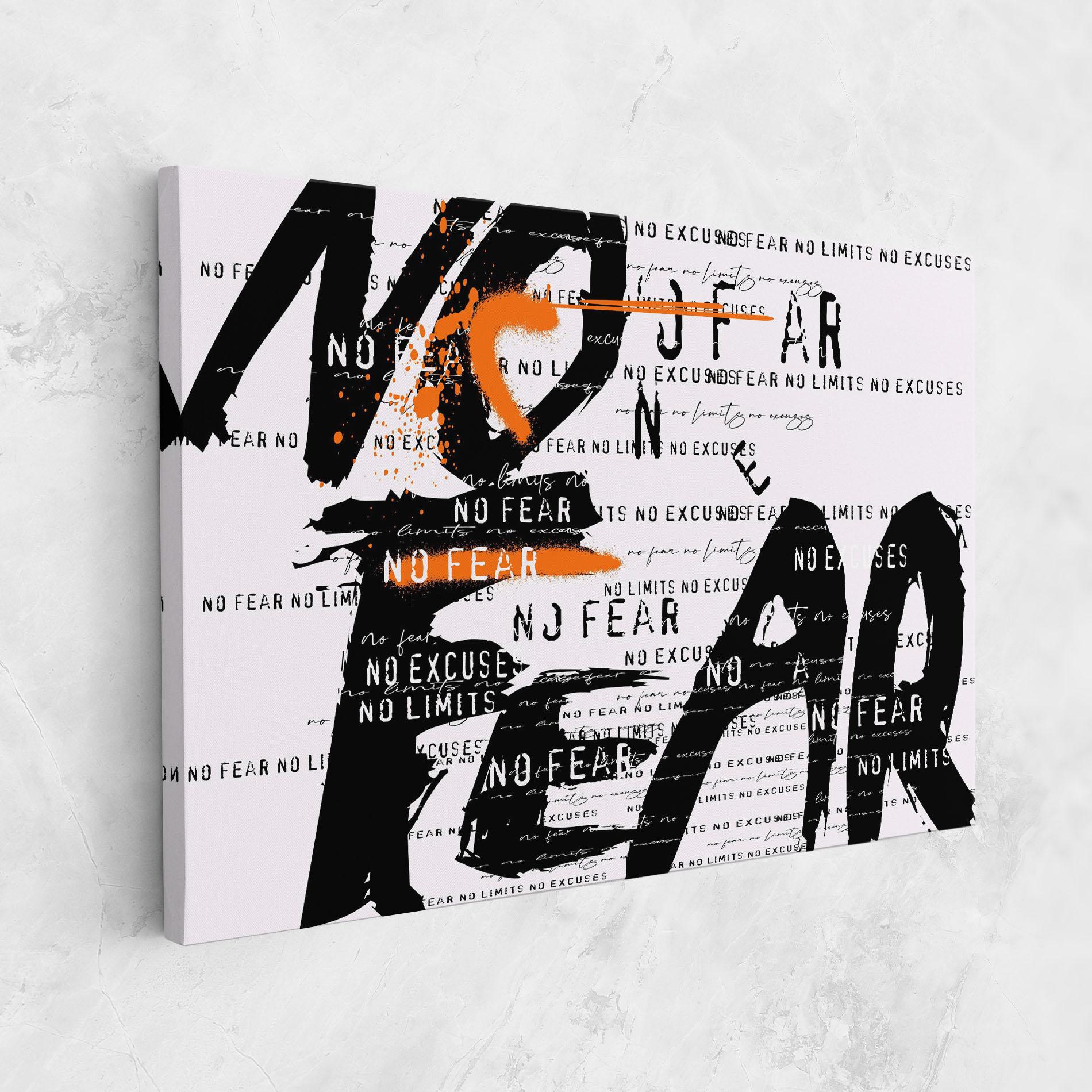 Vászonkép No Fear Graffiti mockup 1