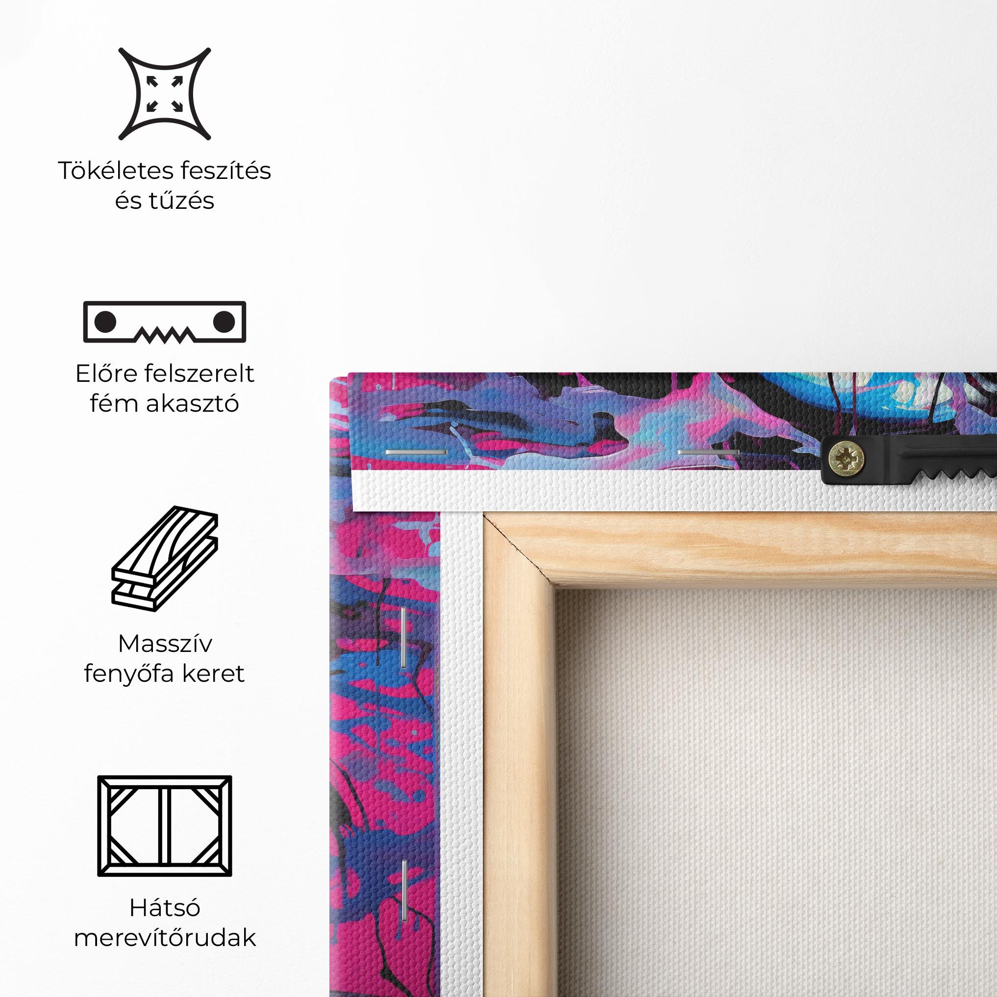 Vászonkép Blue Pink Woman mockup 5