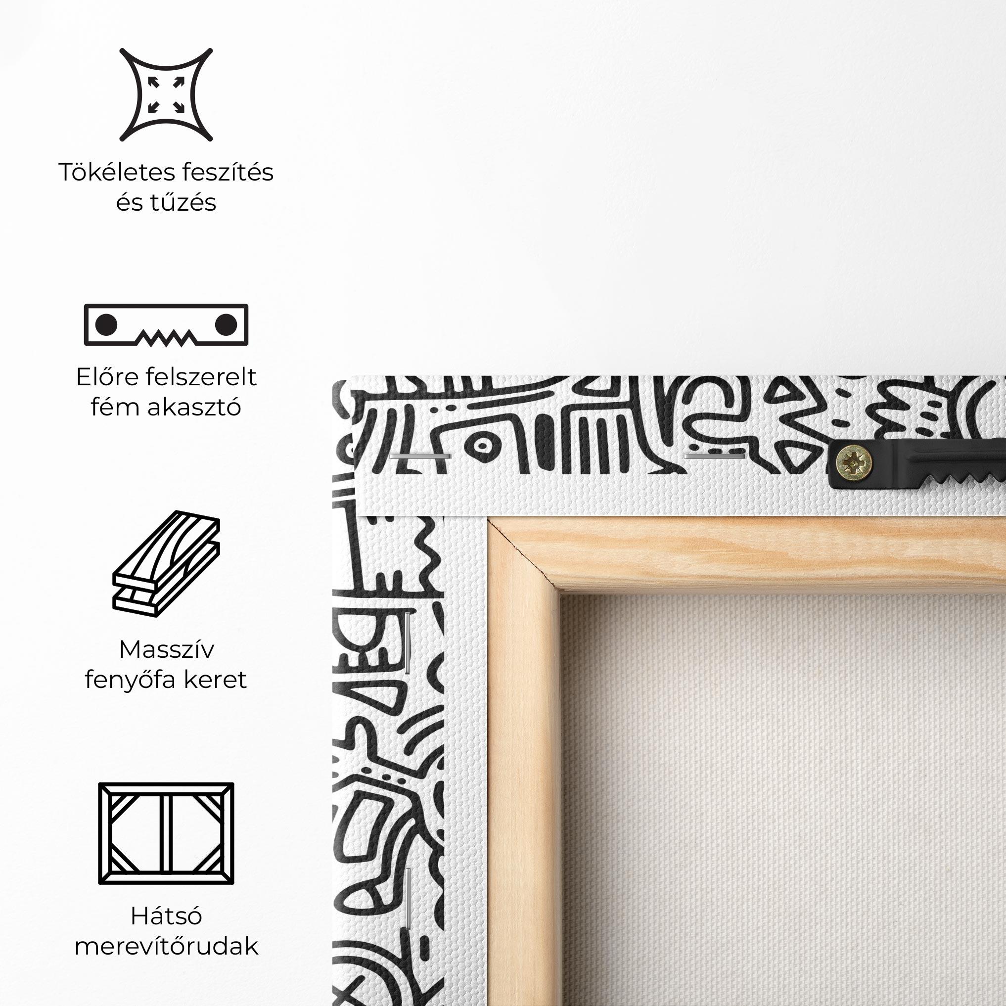 Vászonkép Doodle Black Line mockup 5